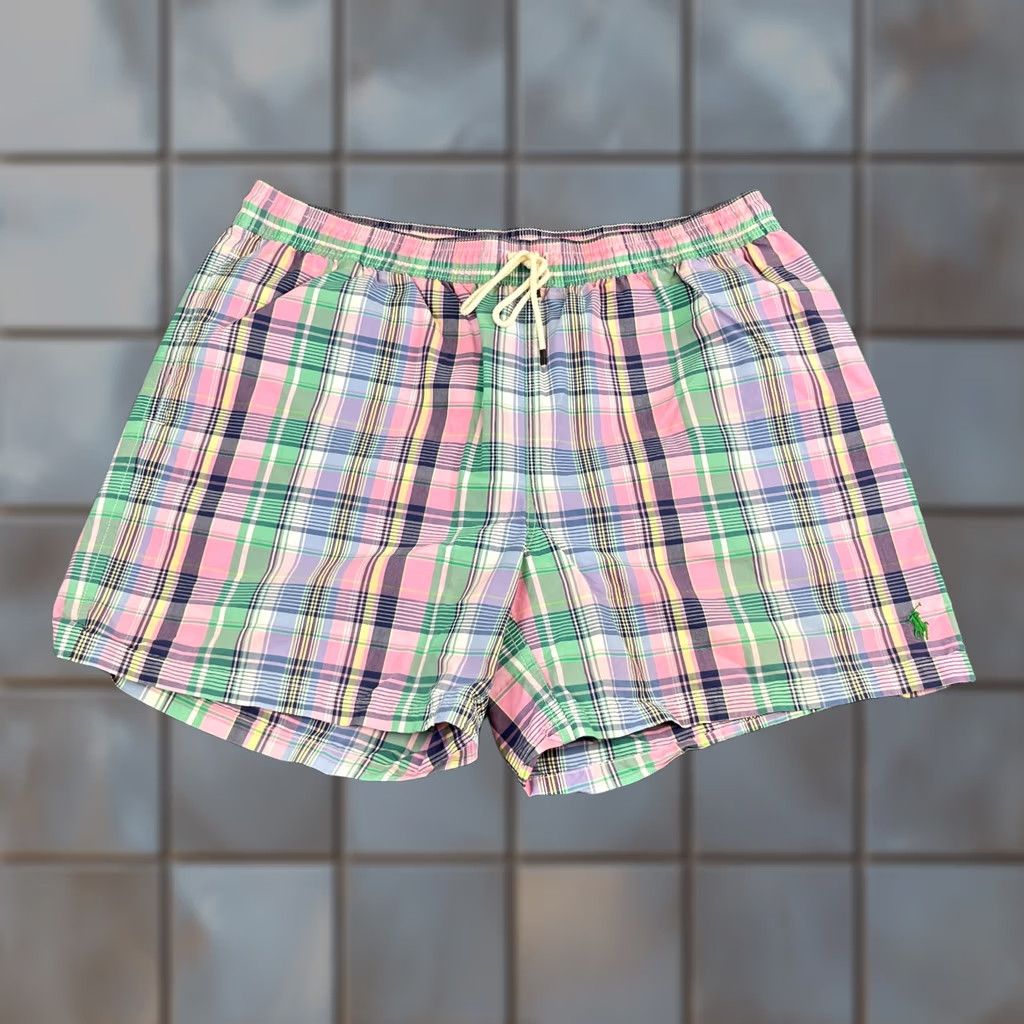 Polo Ralph Lauren VINTAGE Polo Ralph Lauren Mens Swim Shorts XXL Plaid Check Multicoloured Board Shorts Mens 2XL Size US XXL / EU 58 / 5 - 1 Thumbnail