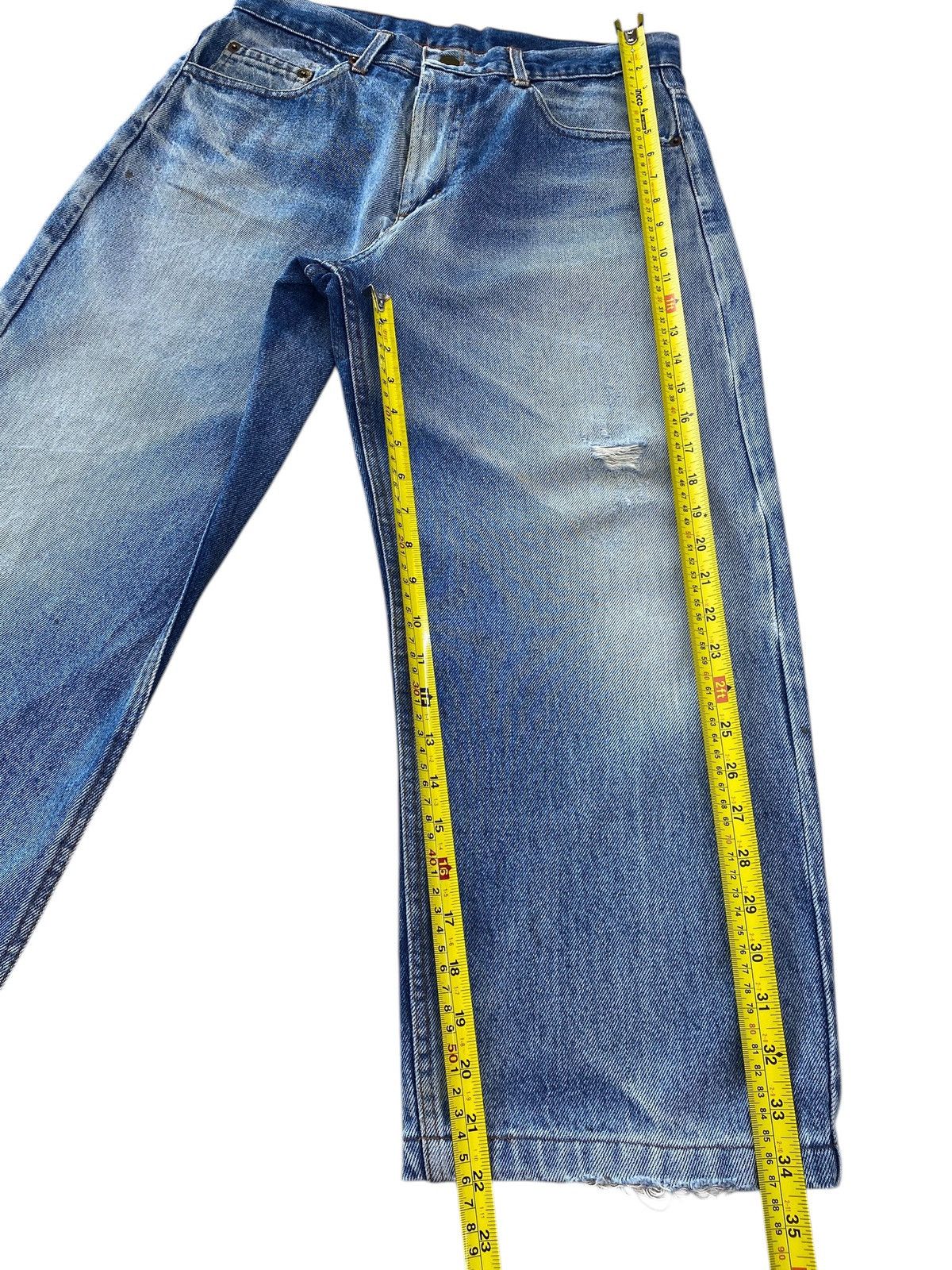Japanese Brand Japanese Brand Faded Wash Whiskered Style Straight Leg Jeans Size US 31 - 8 Thumbnail