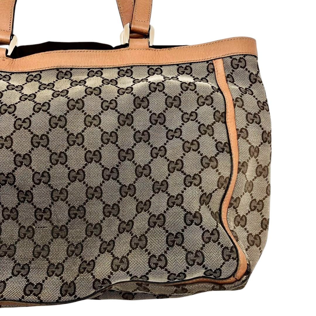 Gucci Gucci - Shoulder Bag Beige Brown Leather GG Monogram Size ONE SIZE - 5 Thumbnail