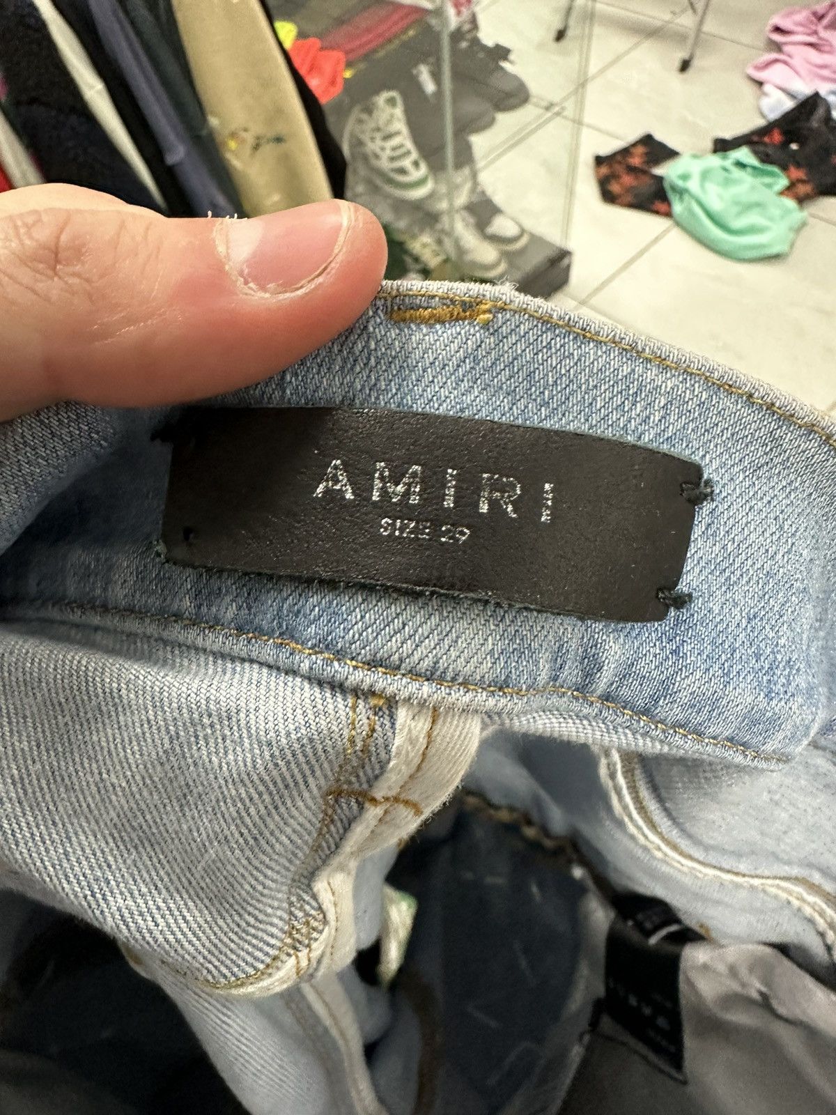 Amiri Jeans Light Wash Star Blue 29