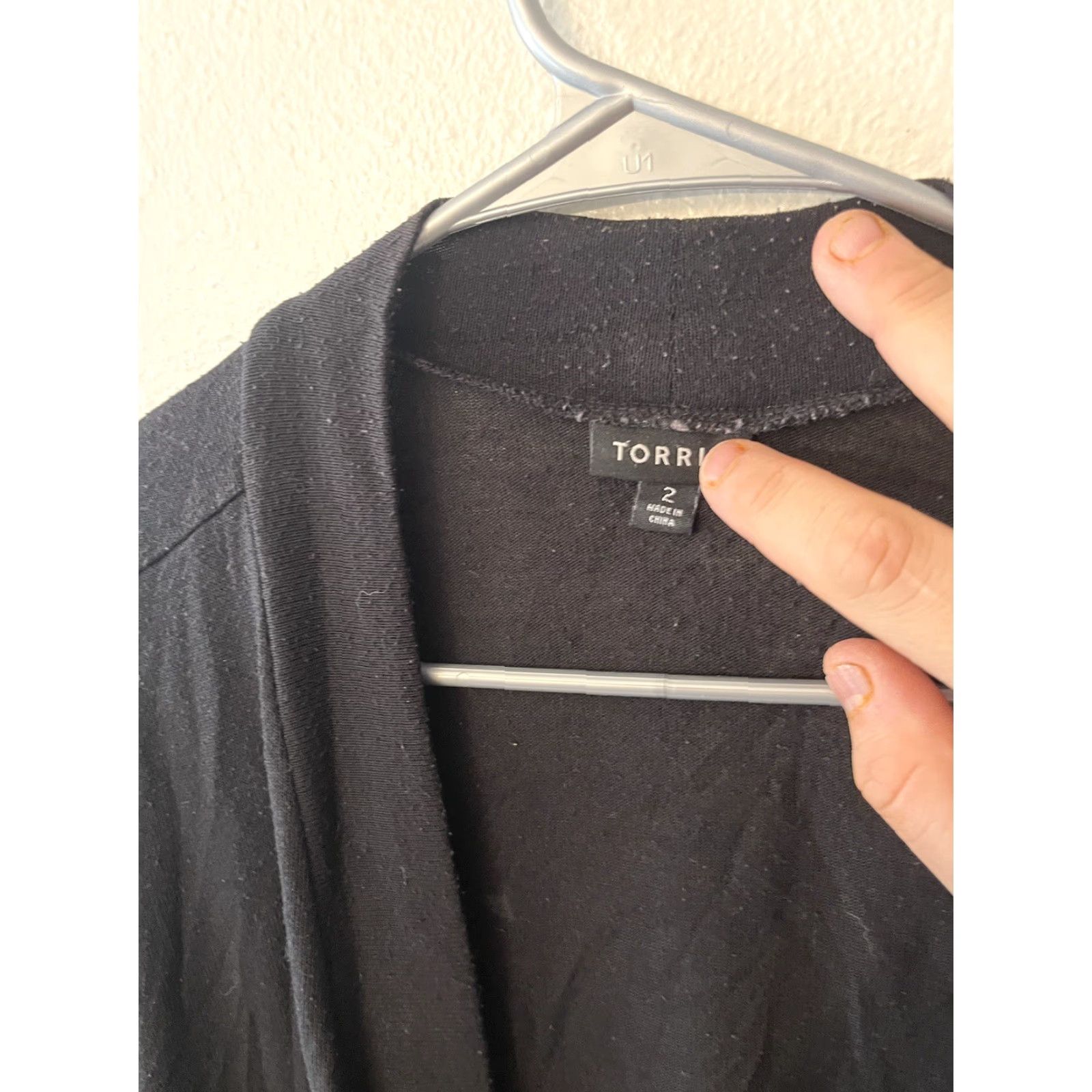Torrid Torrid Cardigan Sweater Women's Size 2X Black Open Front Knit Cotton Rayon Dolman Sleeve Oversized Stitch Ribbed Plus Size Size XXL / US 16-18 / IT 52-54 - 2 Thumbnail