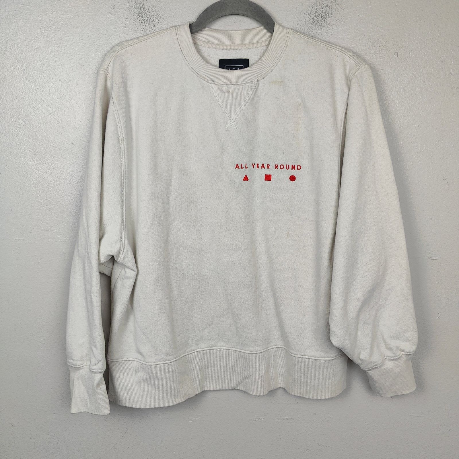 Other Ayr Sweatshirt Womens Small Off-White Fleece Pullover Size S / US 4 / IT 40 - 1 Thumbnail