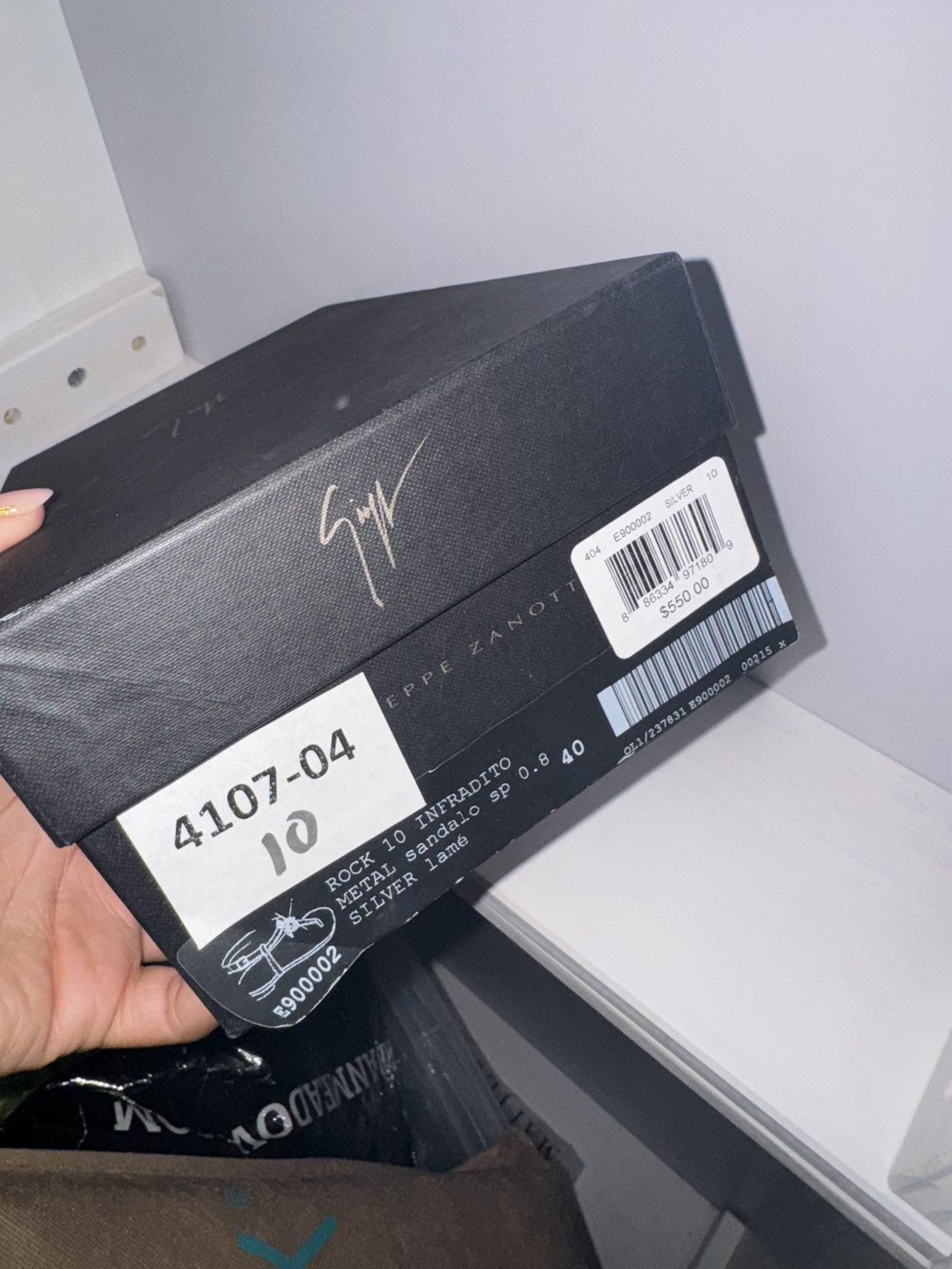 Giuseppe Zanotti Giuseppe Zanotti Silver Sandal Size US 10 / IT 40 - 6 Thumbnail