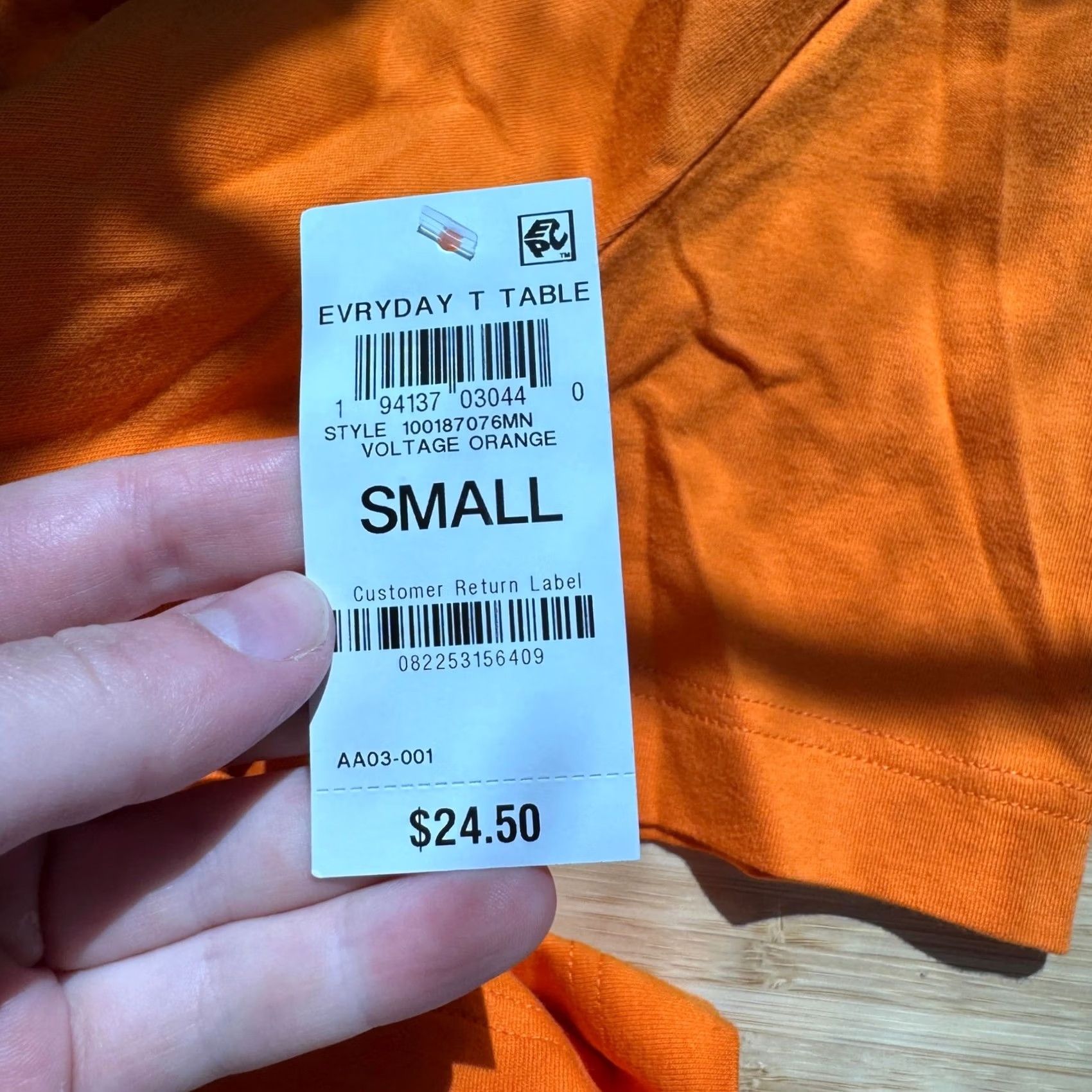 Vintage Mode of One Mens EVRYDAY T TABLE T-Shirt Voltage Orange Small Cotton Crew Neck Short Sleeve Basic 100187076MN Size US S / EU 44-46 / 1 - 6 Thumbnail