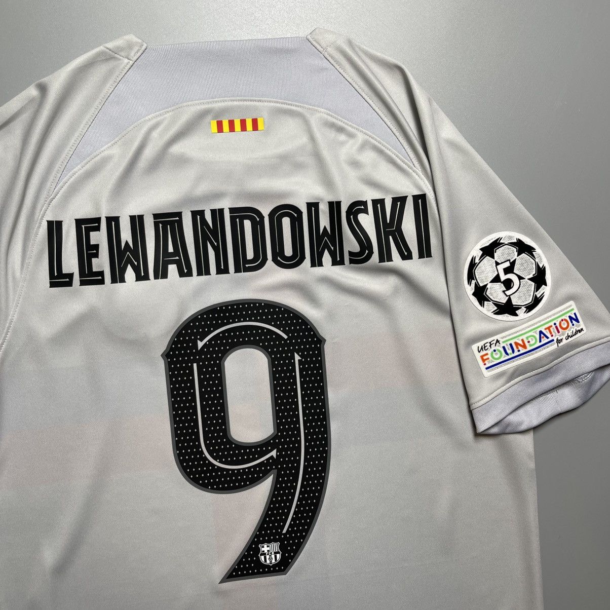 Nike × Vintage BARCELONA NIKE 2022/2023 SOCCER THIRD JERSEY #9 LEWANDOWSKI Size US M / EU 48-50 / 2 - 10 Thumbnail