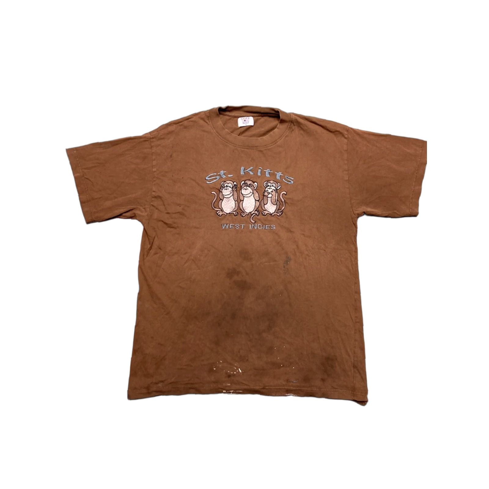 Vintage Vintage St Kitts Indies Monkey Embroidered T-Shirt Y2K Brown L User: Vintage St Kitts Indies Monkey Embroidered T-Shirt Y2K Brown L Size US L / EU 52-54 / 3 - 1 Thumbnail