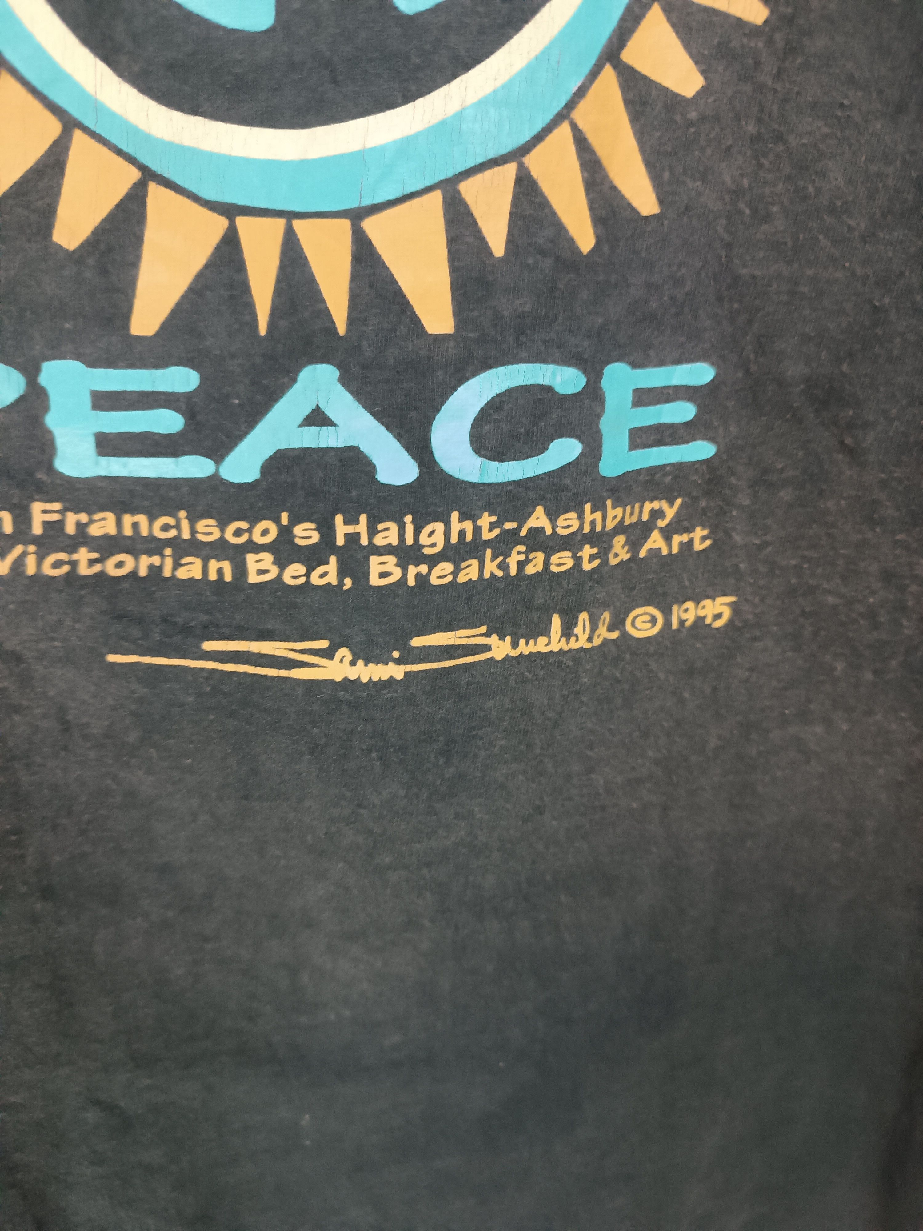 Vintage VINTAGE FADED PEACE LOGO TEE FREEDOM WOODSTOCK VERY RARE Size US M / EU 48-50 / 2 - 11 Thumbnail