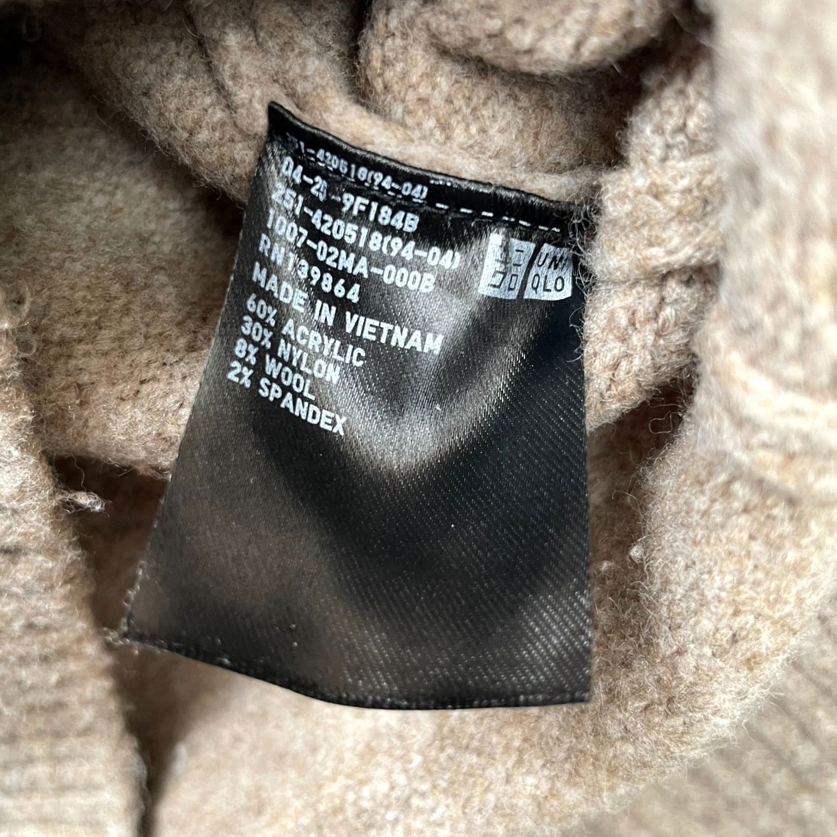 Uniqlo Uniqlo Sweater Women Small Beige Souffle Yarn Turtleneck Tunic Ribbed Wool Blend Size S / US 4 / IT 40 - 4 Thumbnail