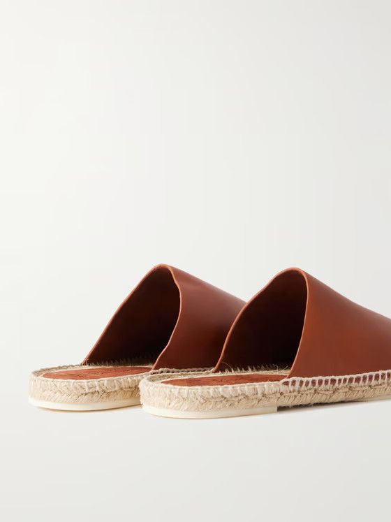 Loro Piana o1srvl11e0225 Seaside Walk Leather Backless Espadrilles Size US 10 / EU 43 - 6 Thumbnail