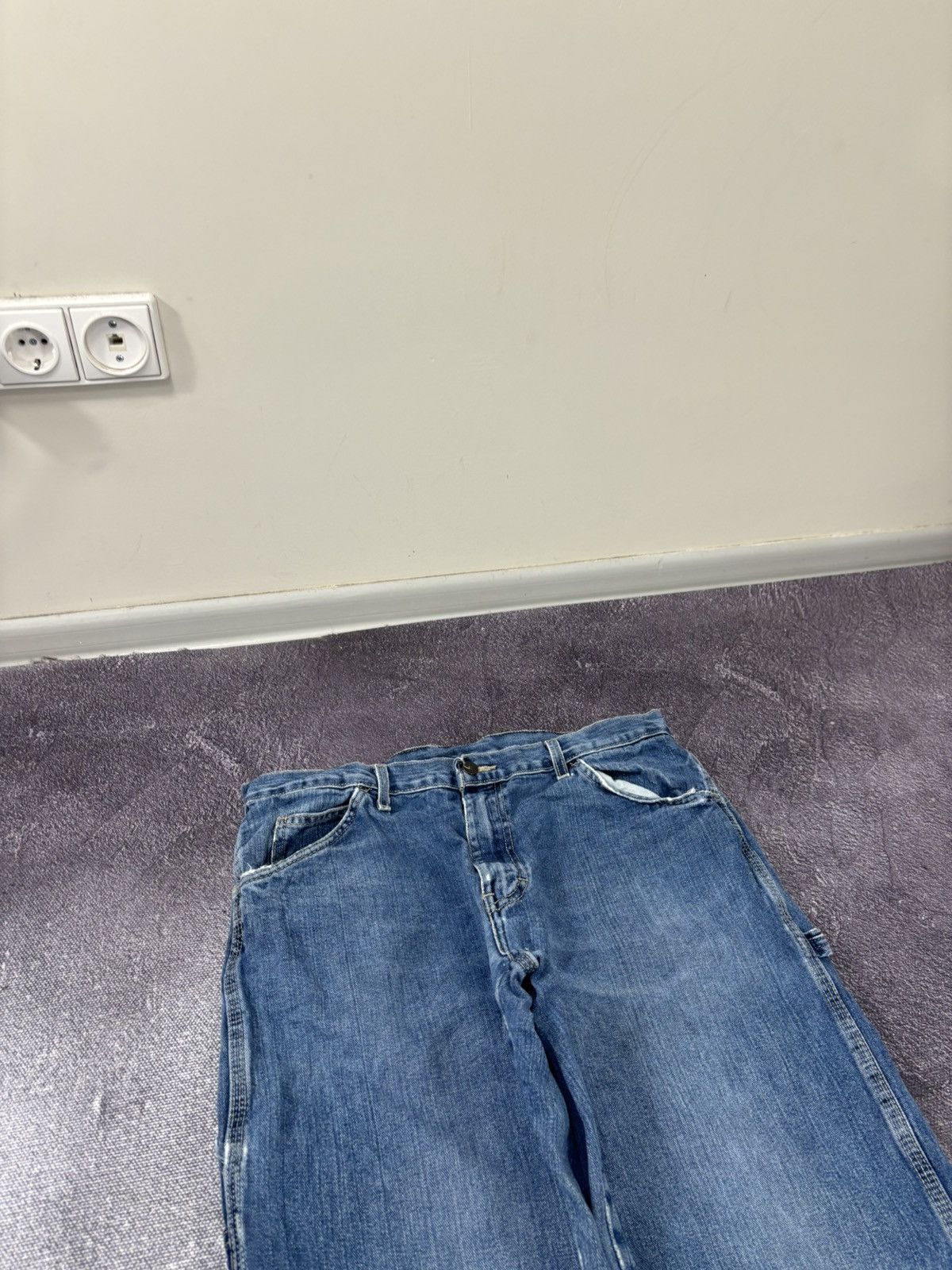 Dickies Vintage Dickies Y2K Relaxed Fit Faded Blue Work Baggy Jeans Size US 34 / EU 50 - 13 Thumbnail