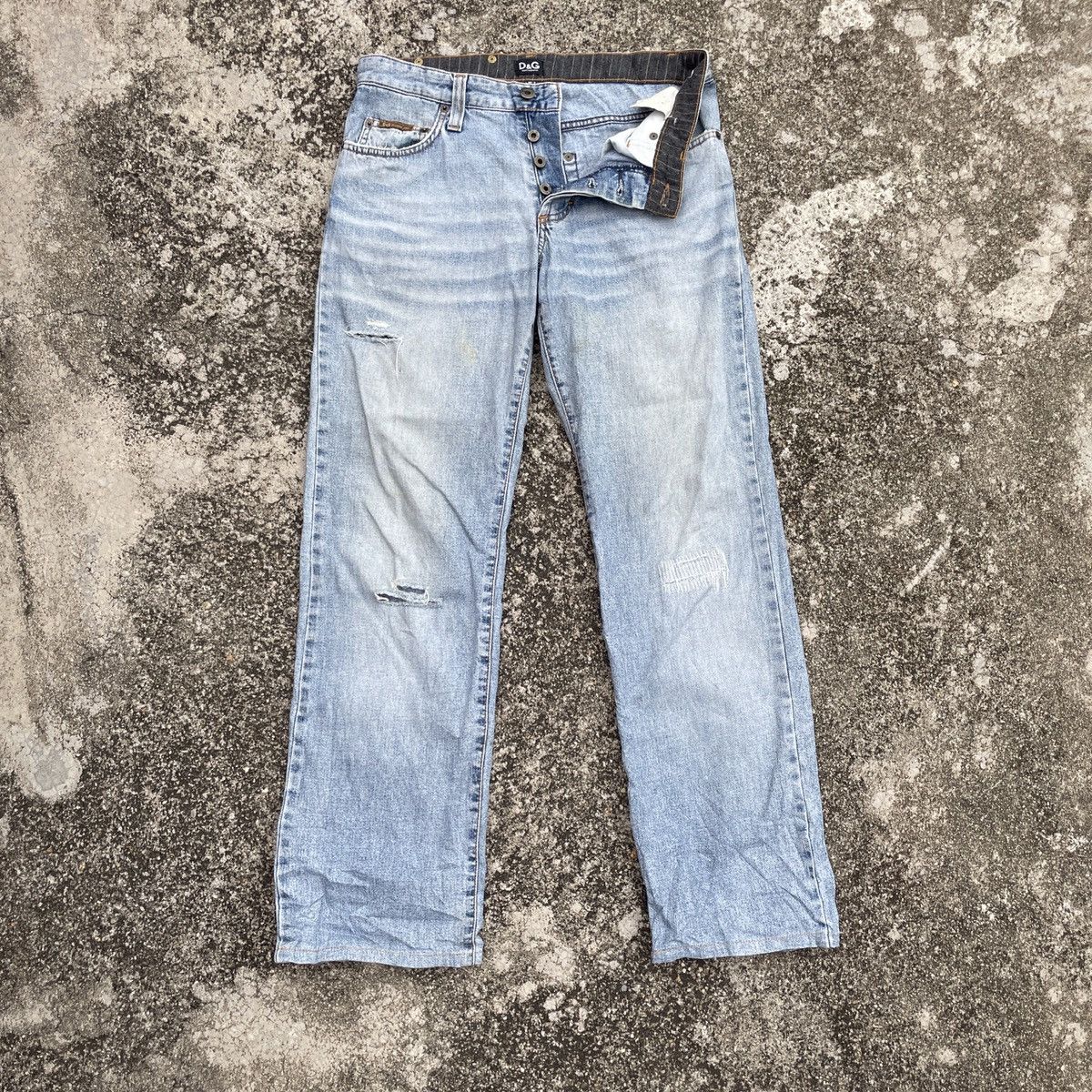 Vintage Dolce & Gabbana Distressed Denim Jeans