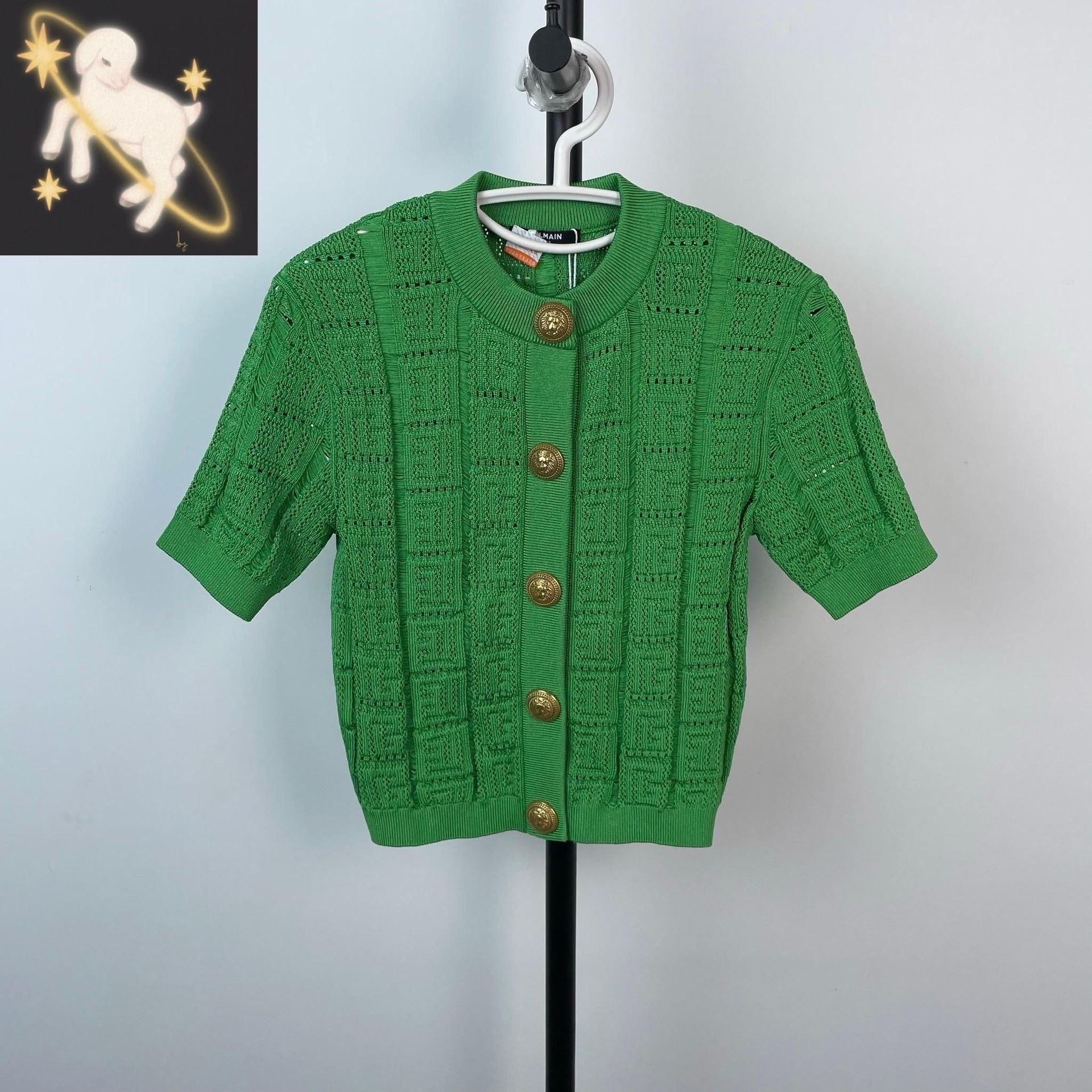 Balmain Balmain Knit Green Sweater 34 Women Size XS / US 0-2 / IT 36-38 - 1 Thumbnail