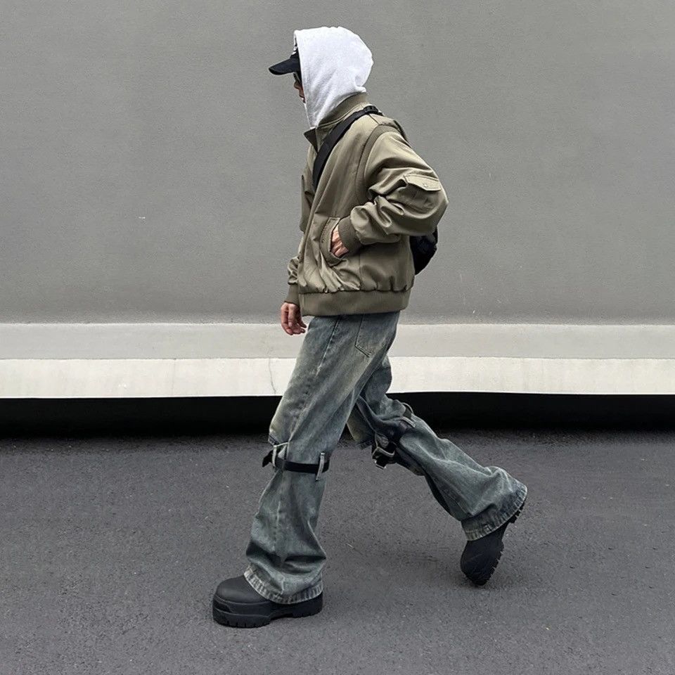 Japanese Brand × Vintage Hip Hop Street Jean Men Wide Leg Flared Trousers Size US 32 / EU 48 - 5 Thumbnail
