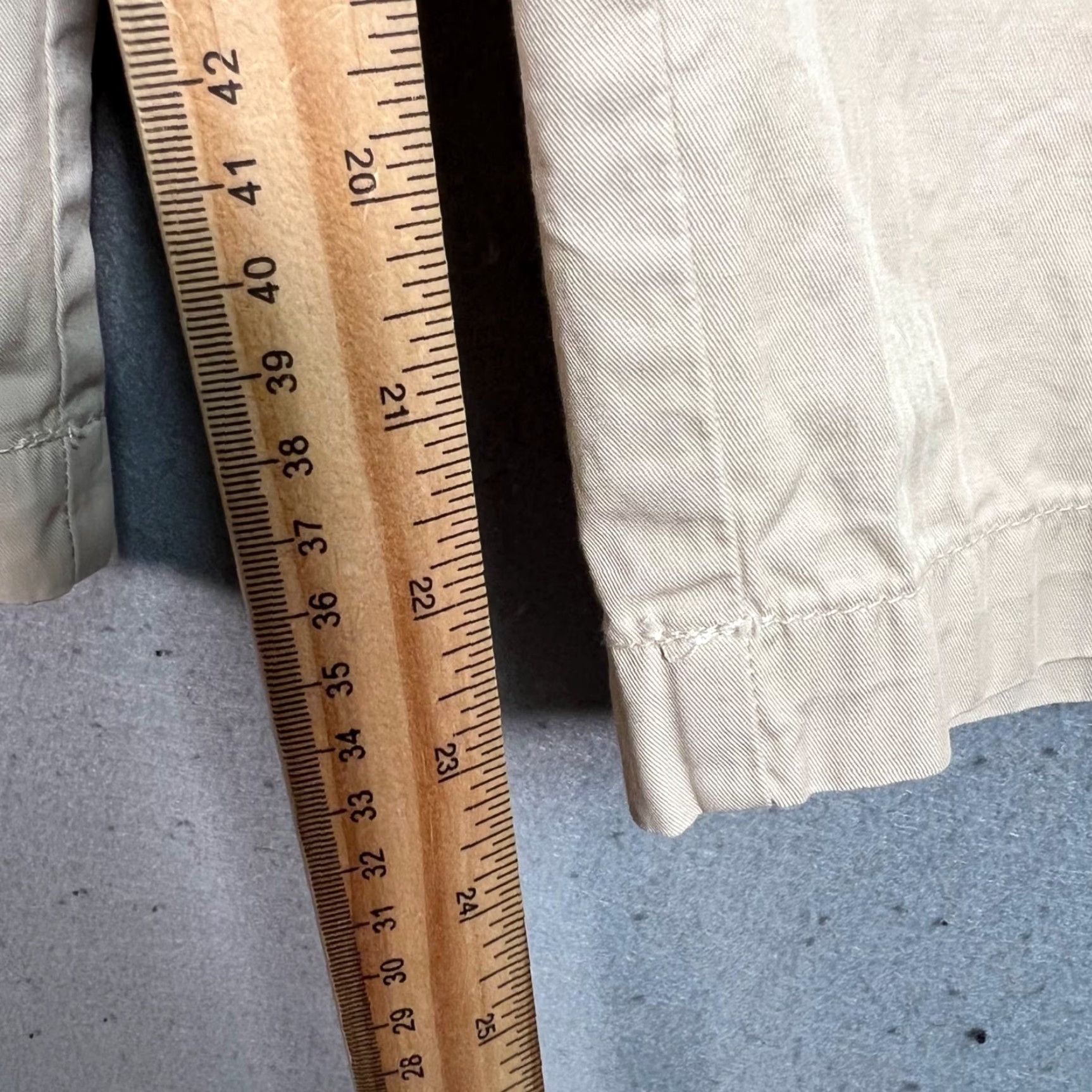 Banana Republic VINTAGE Banana Republic Womens Cropped Straight Leg Cotton Pants 0S Beige Size 25" / US 0 / IT 36 - 7 Thumbnail