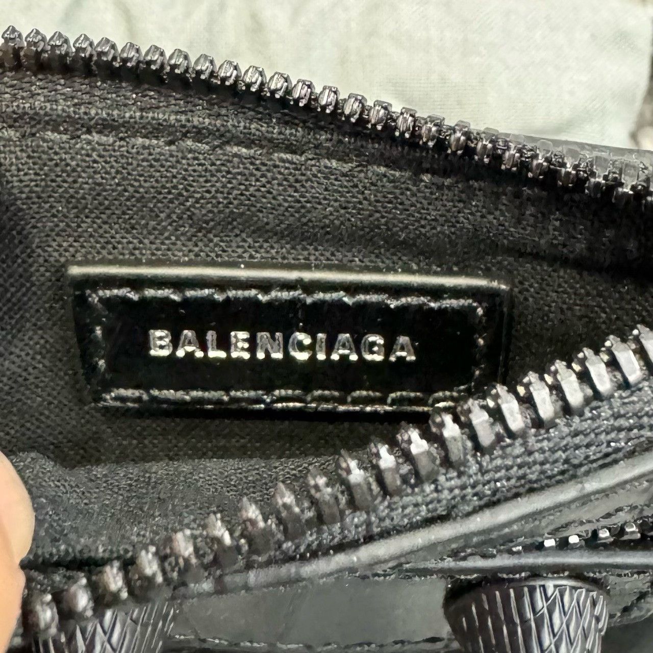 Balenciaga Balenciaga Cagole Crocodile Pattern Coin Pouch| Size ONE SIZE - 3 Thumbnail