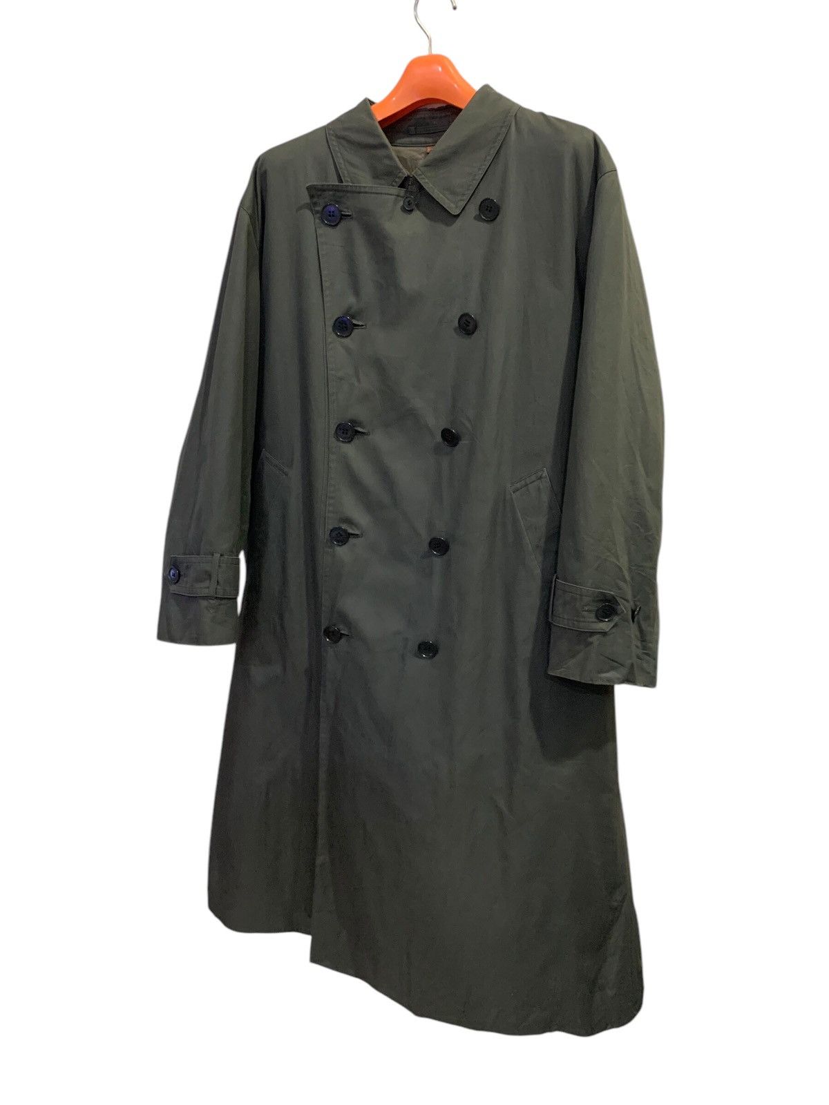 Yves Saint Laurent Vintage Yves Saint Laurent Trench Coat Green Army Size US M / EU 48-50 / 2 - 2 Thumbnail