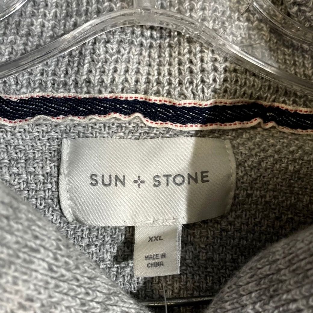 Vintage Sun + Stone NWT Gray Heathered Pullover Cowl Neck Sweater Men XXL Big & Tall Size US XXL / EU 58 / 5 - 3 Thumbnail