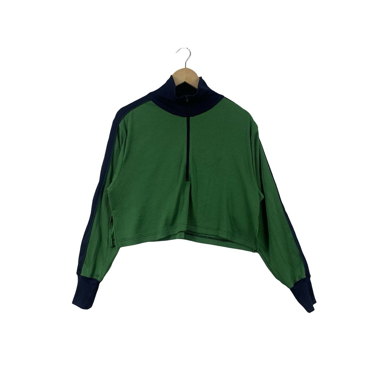 Beams Plus BEAMS BOY Cropped Quarter Zip Knit Pullover Size L / US 10 / IT 46 - 1 Thumbnail