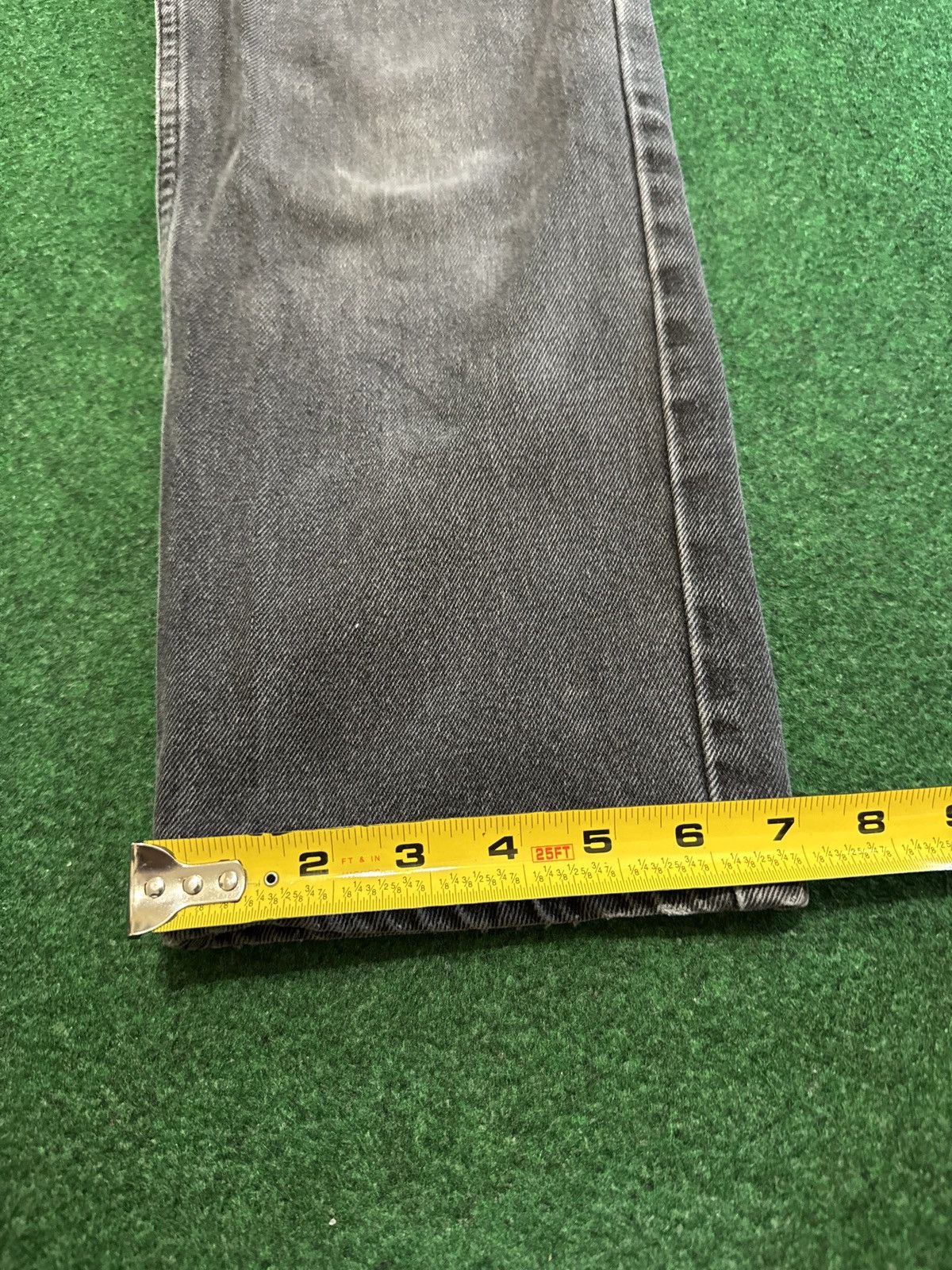 Levi's Vintage Clothing Vintage 90s Levi’s 550 Relaxed 23x26 Dark Wash Black Jeans Size 23" - 9 Thumbnail