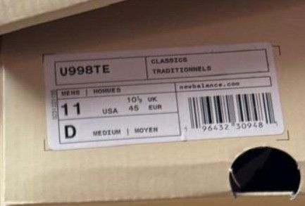 New Balance o1w1db10824 998 Core Rubber-Trimmed Full-Grain Sneakers Size US 11 / EU 44 - 8 Thumbnail