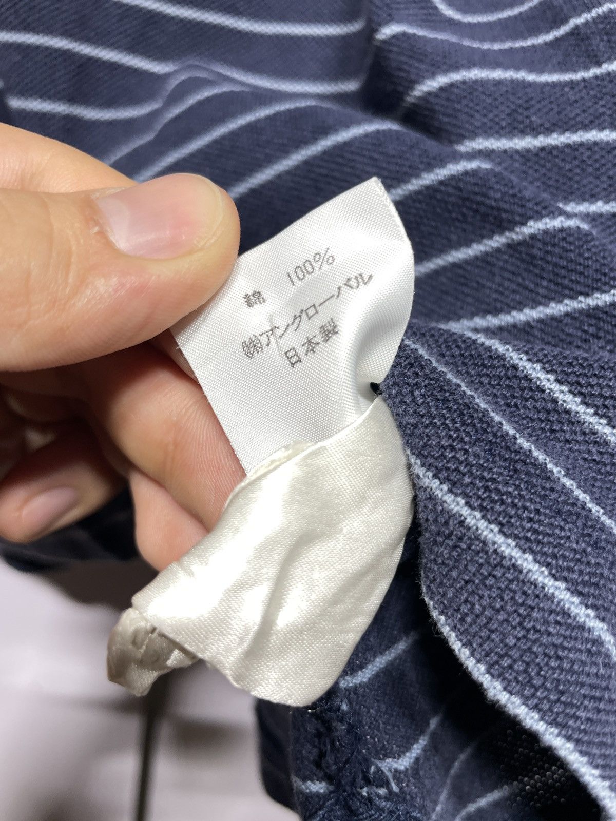 Designer × Margaret Howell × Vintage Vtg 90's Margaret Howell Blue Stripe Polo Made in Japan Size US L / EU 52-54 / 3 - 5 Thumbnail