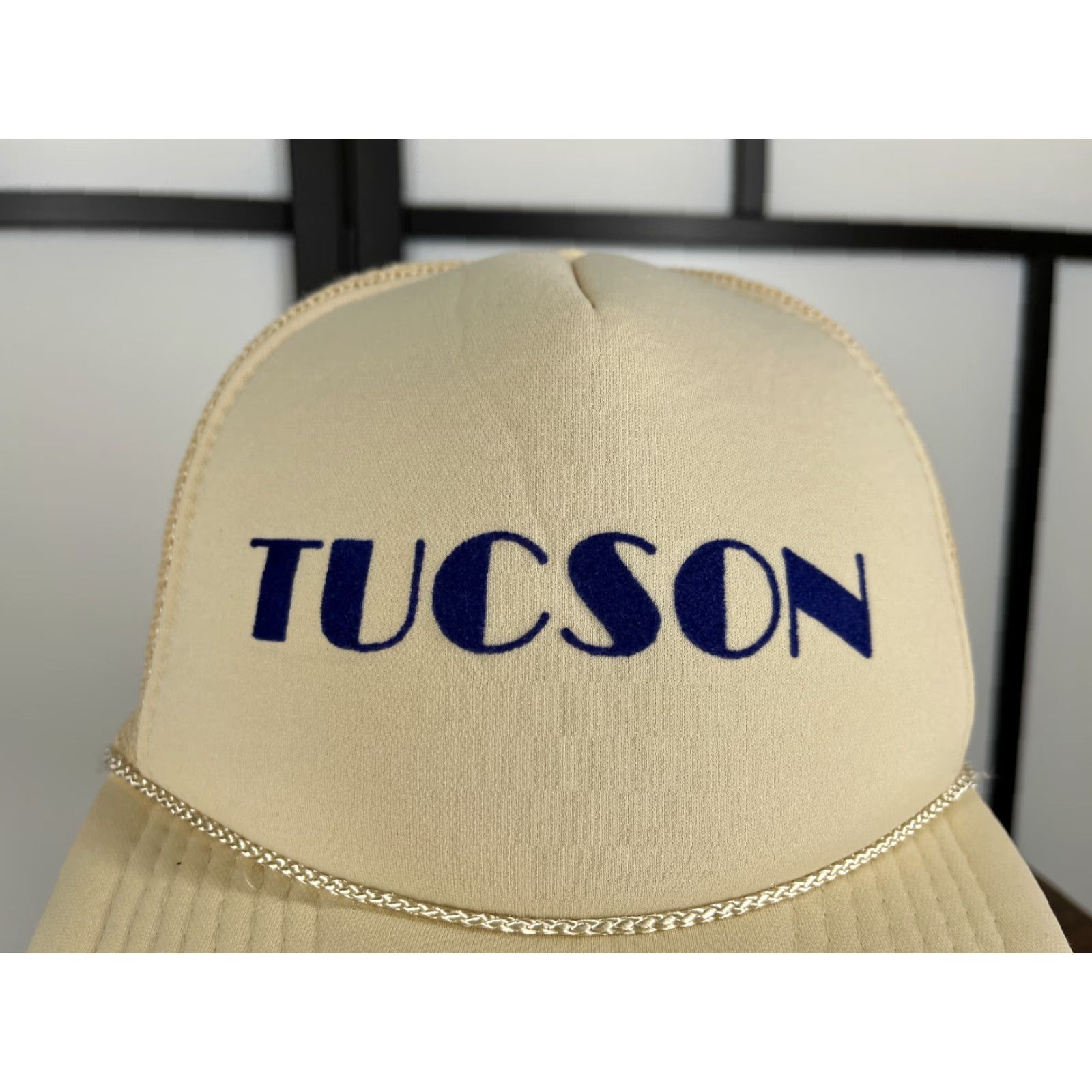 Vintage VINTAGE Tucson Hat Cap Snap Back Adult One Size Ivory Trucker Polyester Rope 90's Look Size ONE SIZE - 2 Thumbnail