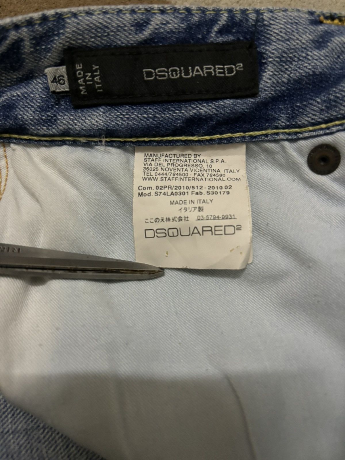 Dsquared2 Vintage Dsquared2 Sashiko Stitched Distressed Grunge Jeans Size US 31 - 21 Thumbnail
