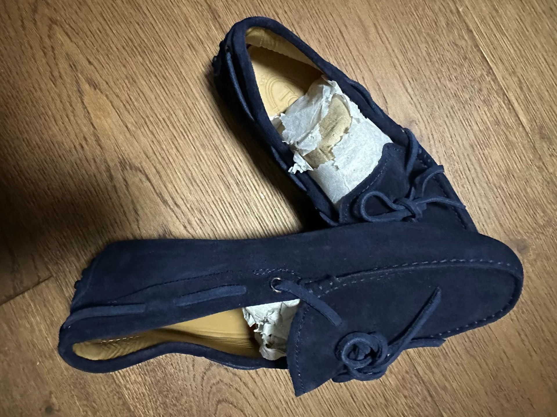 Tods New Suede Driving Shoes/ in Blue, Men's (Size 7) — image 2 of 5