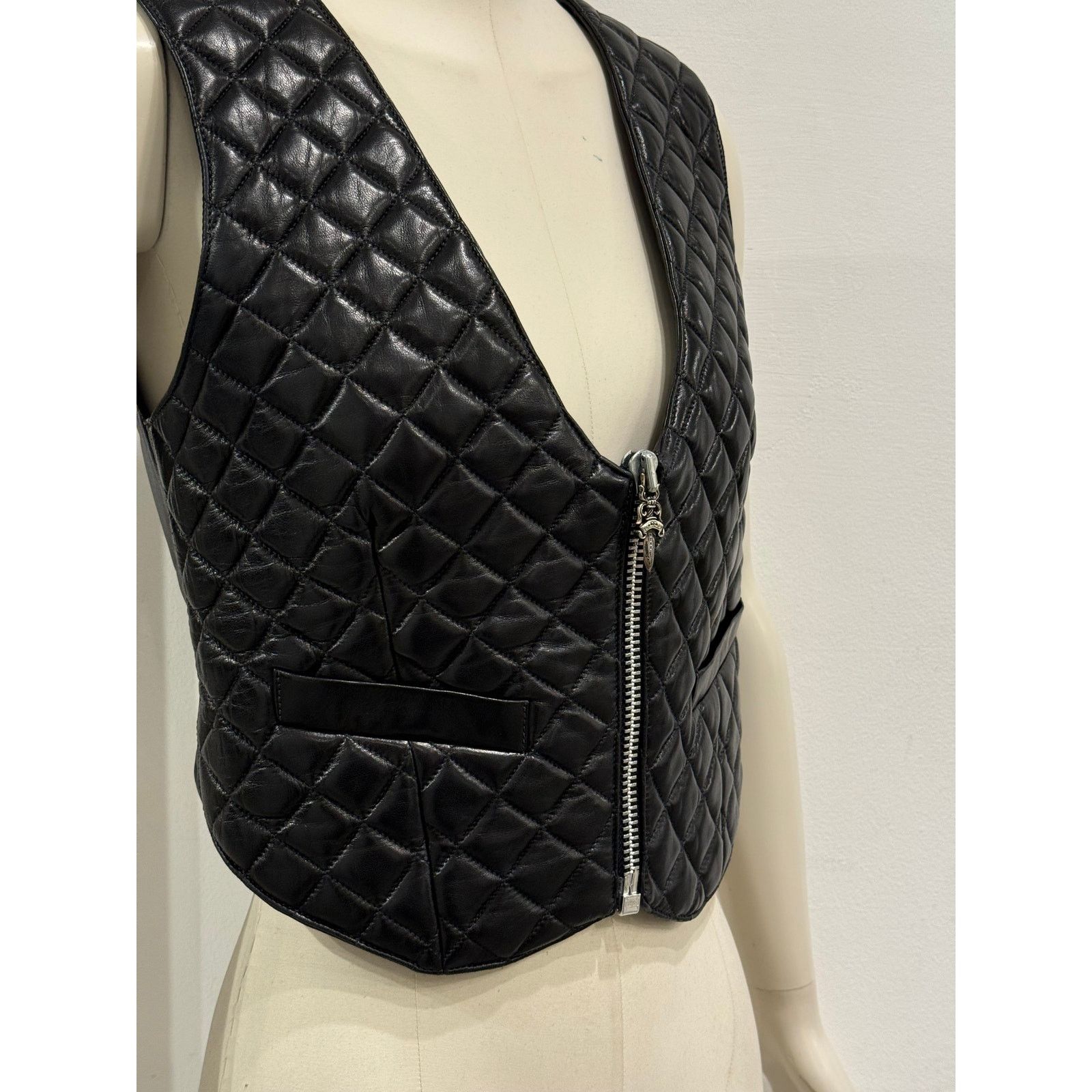 Chrome Hearts 1990s Chrome Hearts leather vest Size M / US 6-8 / IT 42-44 - 4 Thumbnail