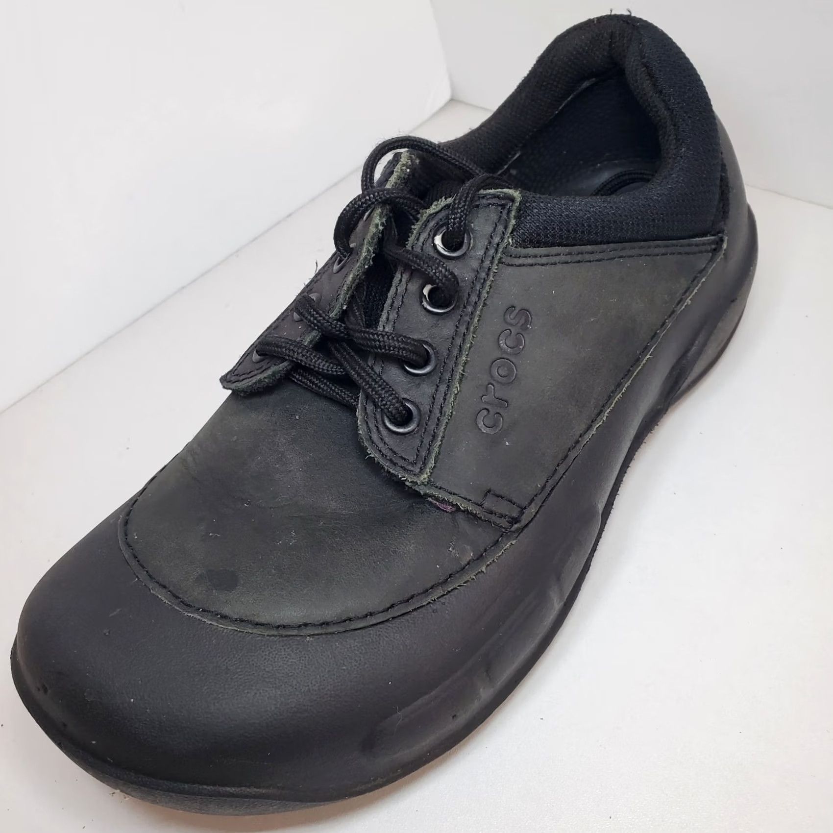Crocs Crocs Velocity Shoes Mens 7 Womens 9 Dark Green Leather Top Lace Up Unisex Size M / US 6-8 / IT 42-44 - 2 Thumbnail