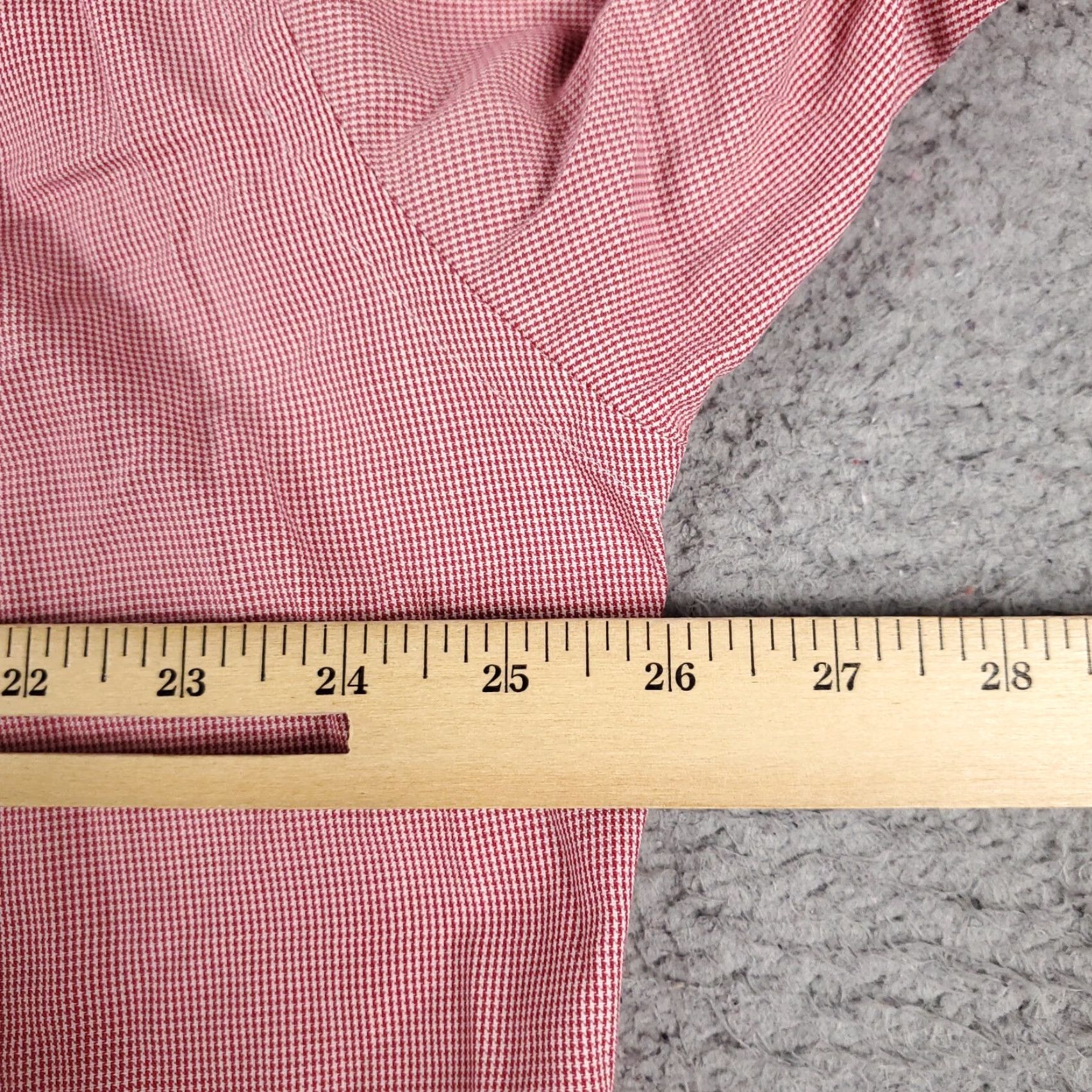 Tommy Hilfiger Tommy Hilfiger Dress Shirt Mens 16 Red Long Sleeve Button Up Regular Fit Size 42R - 5 Thumbnail