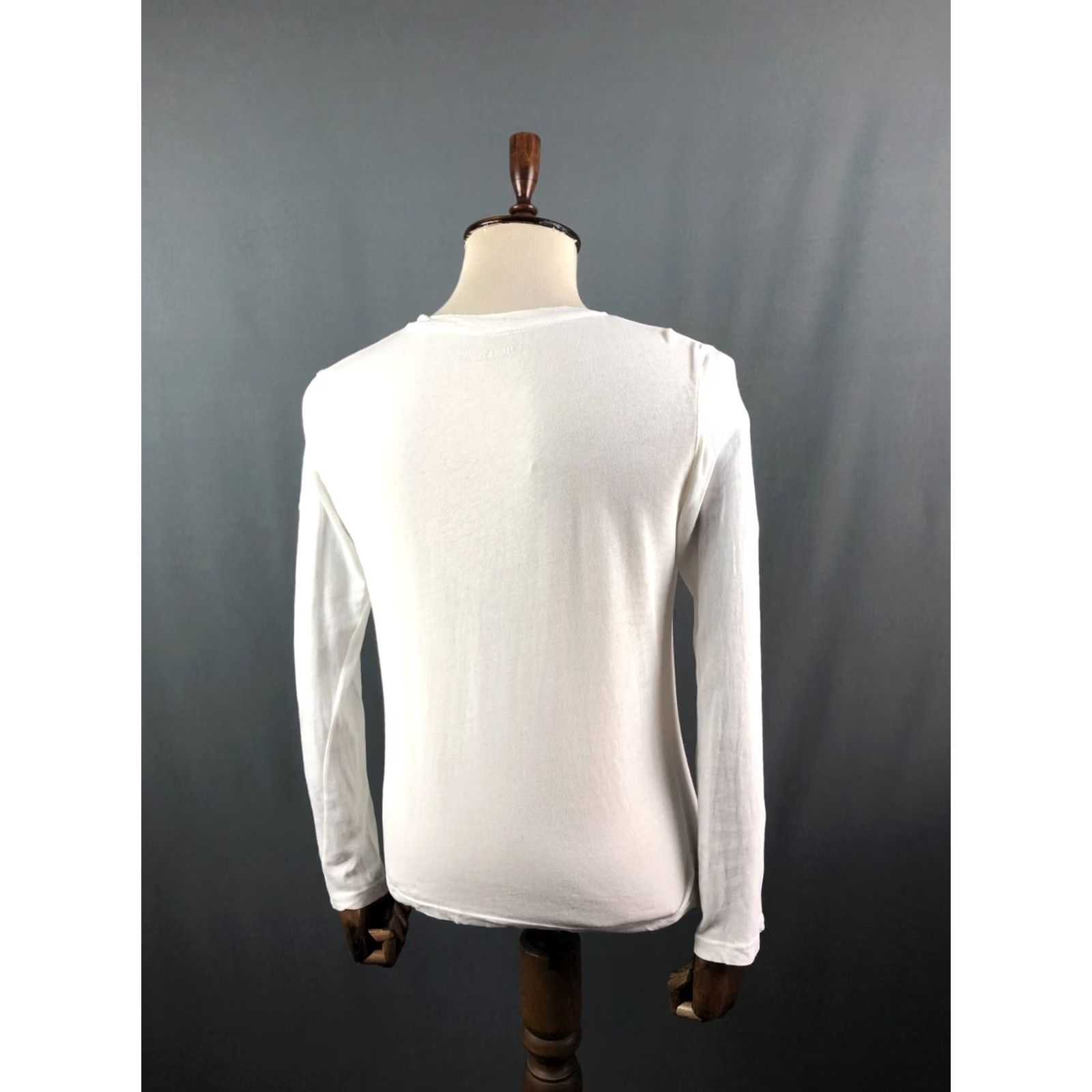 Zadig & Voltaire Zadig & Voltaire Lightweight T-Shirt Cotton Men White Printed Shirt Regular Crewneck Long Sleeve Shirt Printed Size US M / EU 48-50 / 2 - 3 Thumbnail