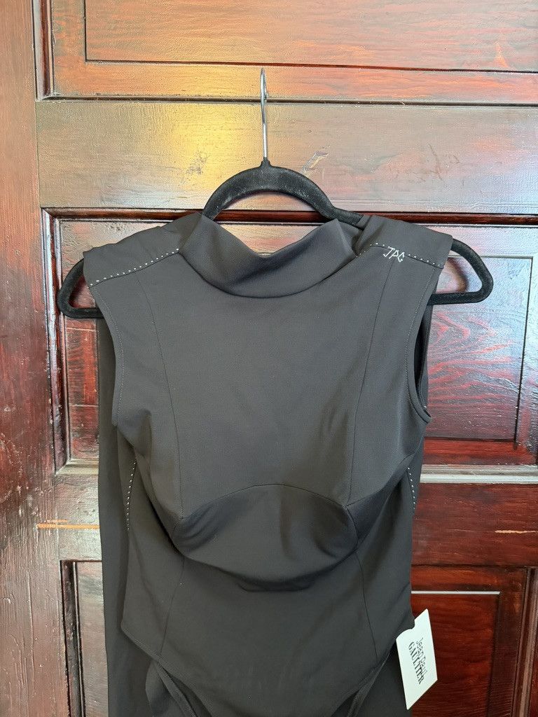 Jean Paul Gaultier JPG Black Bodysuit with Asymmetric Draped Panels Size S / US 4 / IT 40 - 4 Thumbnail