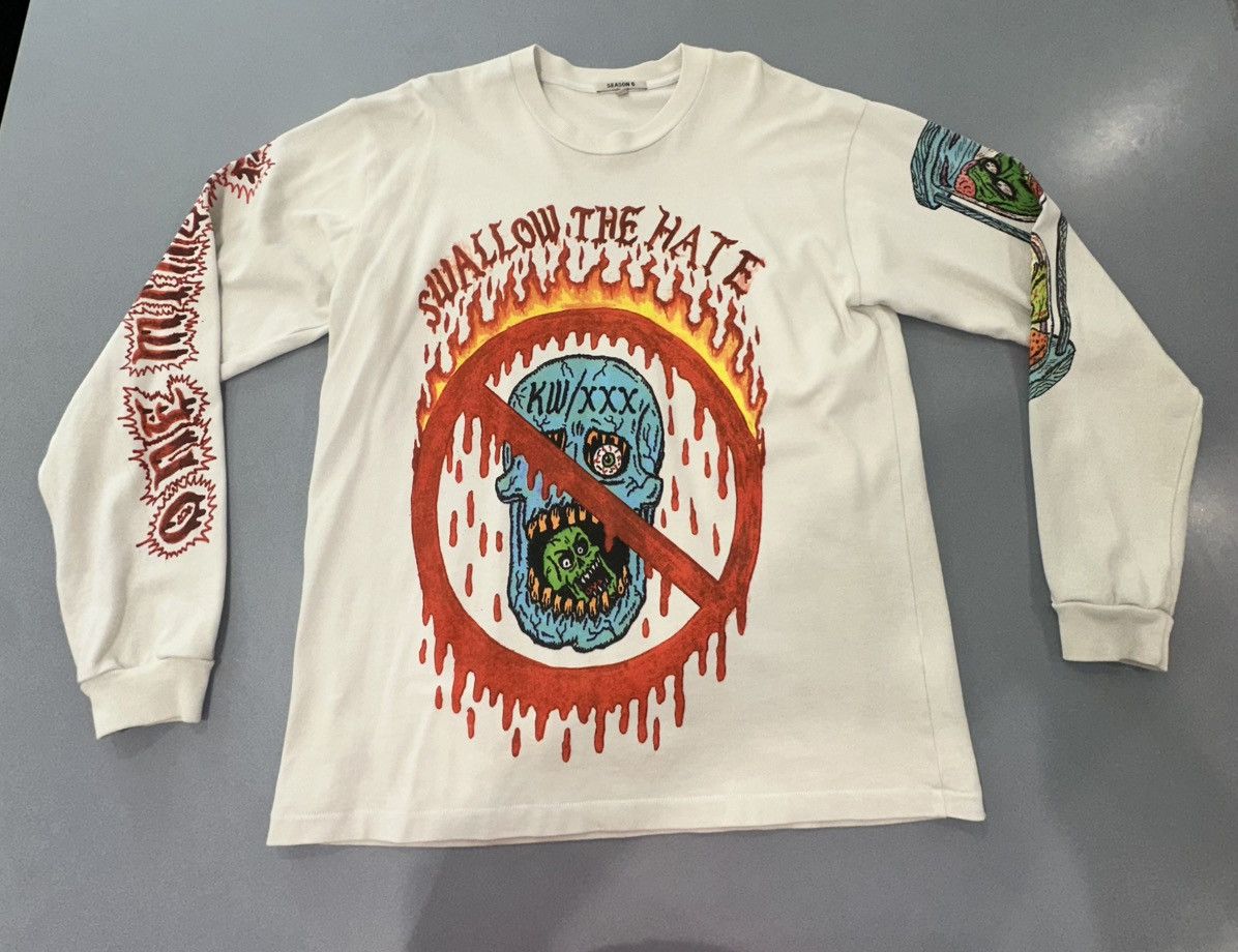 Yeezy FW18 Season 6 XXXTentacion Swallow The Hate Long Sleeve Tee Size US M / EU 48-50 / 2 - 1 Thumbnail