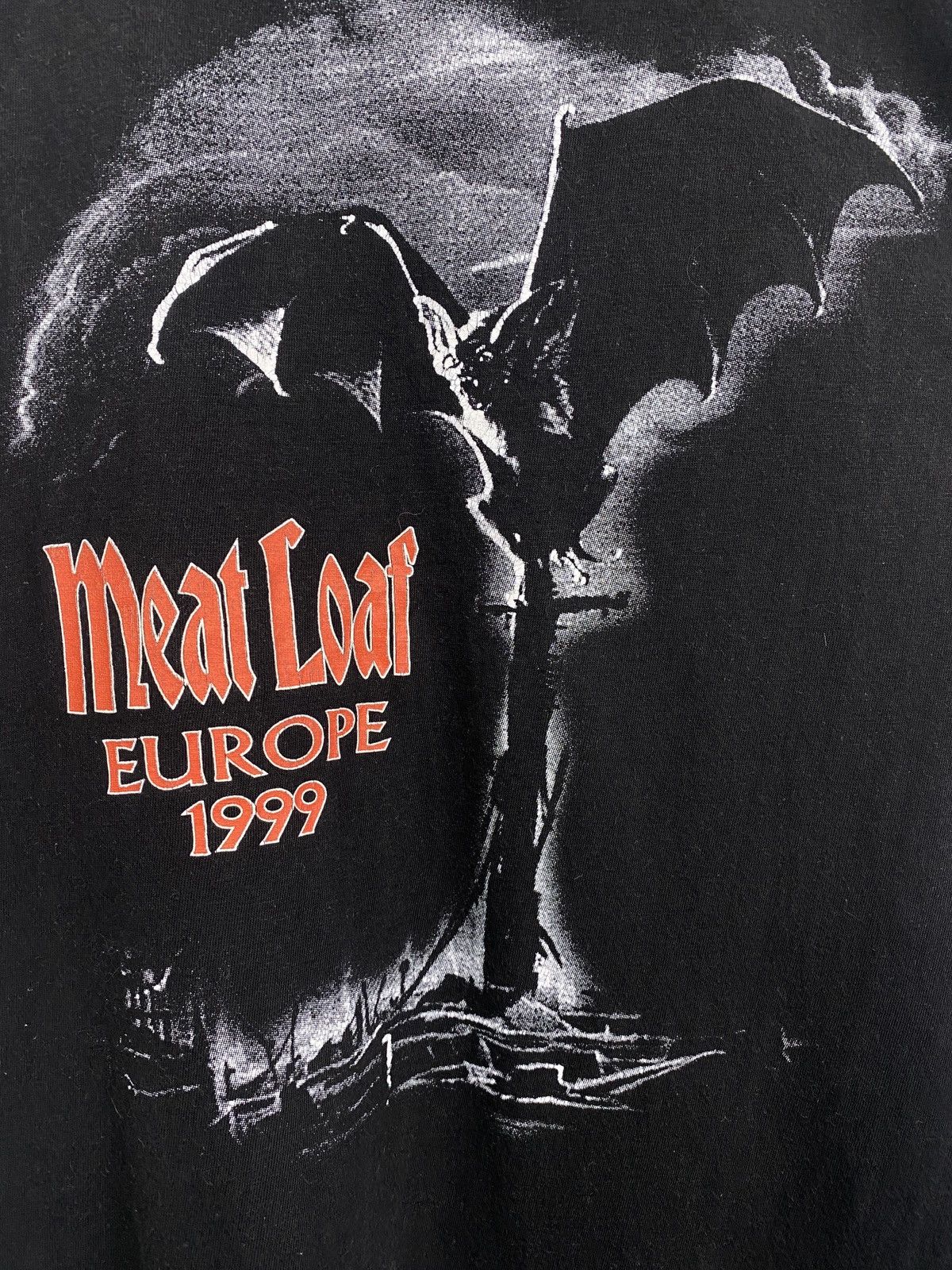 Band Tees 🇺🇸 Vintage 1999 Meat Loaf Europe Tour Rock T-Shirt Rare Retro Size US XL / EU 56 / 4 - 11 Thumbnail