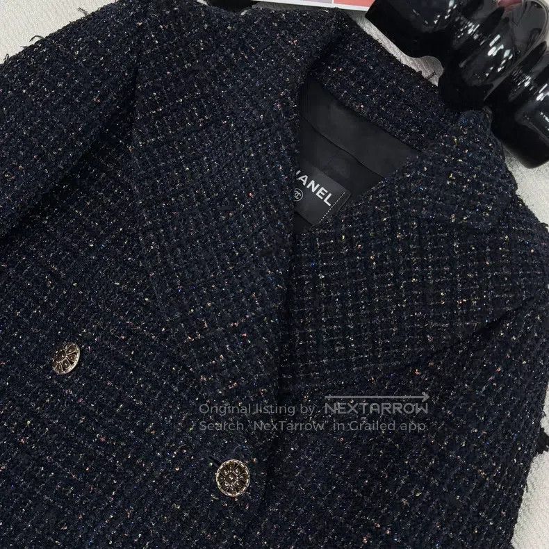 Chanel Chanel 19A Misty Forest Series Double-row Tweed Long Coat Size S / US 4 / IT 40 - 3 Thumbnail