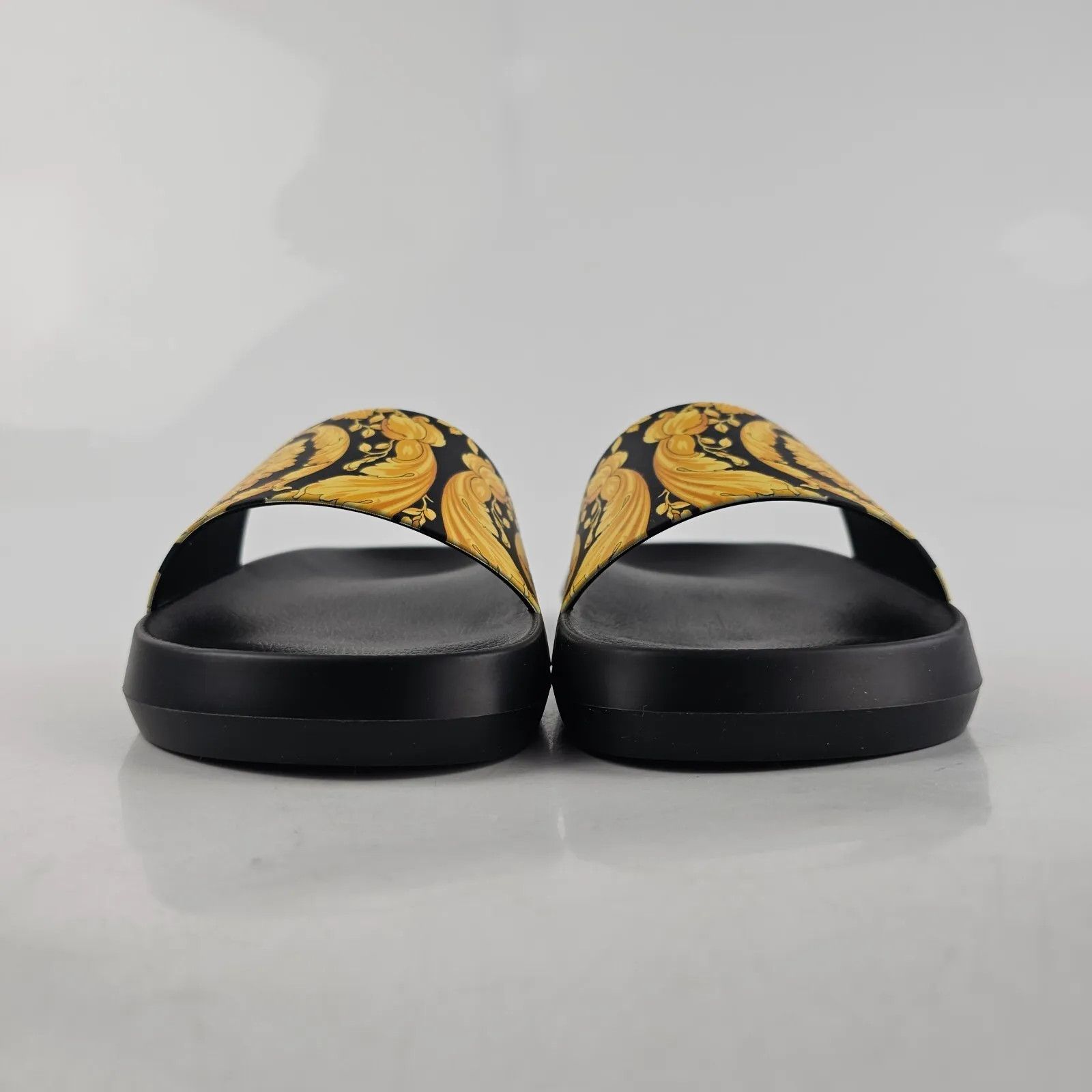 Versace Versace Baroque Black Slide Sandals New Size US 7 / EU 40 - 4 Thumbnail