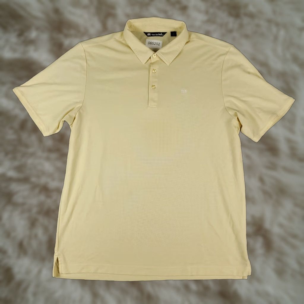 TravisMathew Travis Mathew Polo Shirt Mens L Yellow Golf Casual Short Sleeve Shirt Men Yellow Polo Shirt 90s? Size US L / EU 52-54 / 3 - 1 Thumbnail
