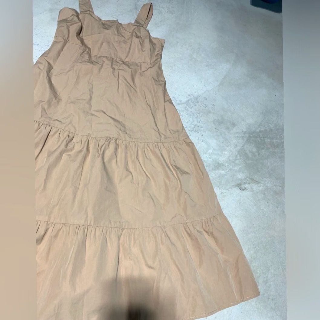Madewell Madewell Sundress Button-Back Tiered Long Beige Women 6 Regular) Size M / US 6-8 / IT 42-44 - 3 Thumbnail