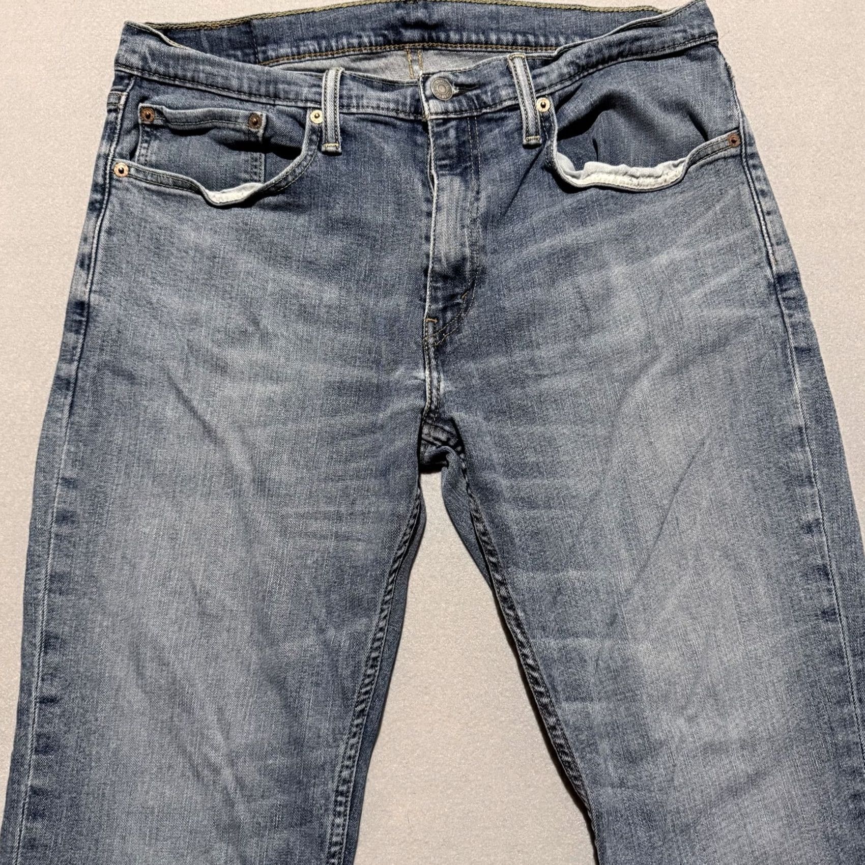 Levi's Levi’s 559 Jeans Men Blue Denim Straight Leg Low Rise Distressed 34x30 Jeans Size US 34 / EU 50 - 3 Thumbnail