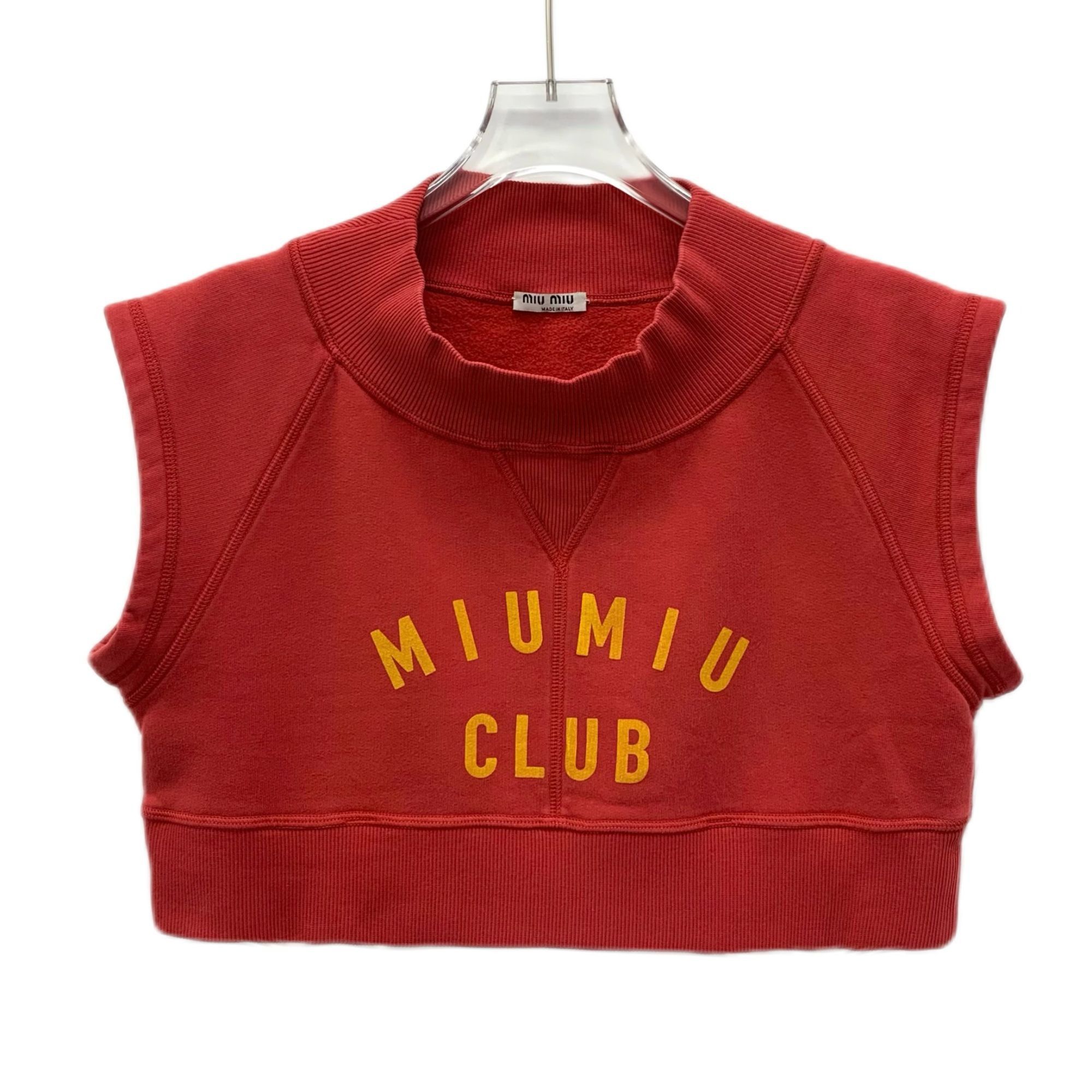 Miu Miu Miu Miu Red Cotton Logo Print T-Shirt and Shorts Set (Size S Size XS / US 0-2 / IT 36-38 - 1 Thumbnail