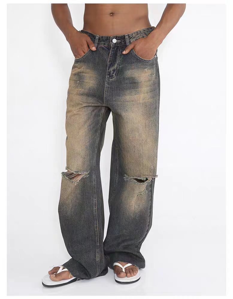 Designer × Vintage ripped grunge flared damaged jeans Size US 32 / EU 48 - 3 Thumbnail
