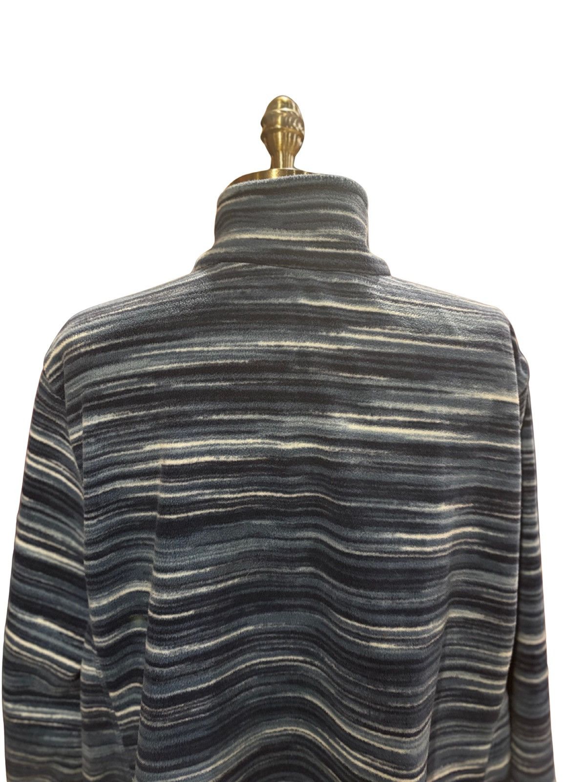 Other Blue striped fleece Jacket.wj0911 Size XXL / US 16-18 / IT 52-54 - 6 Thumbnail