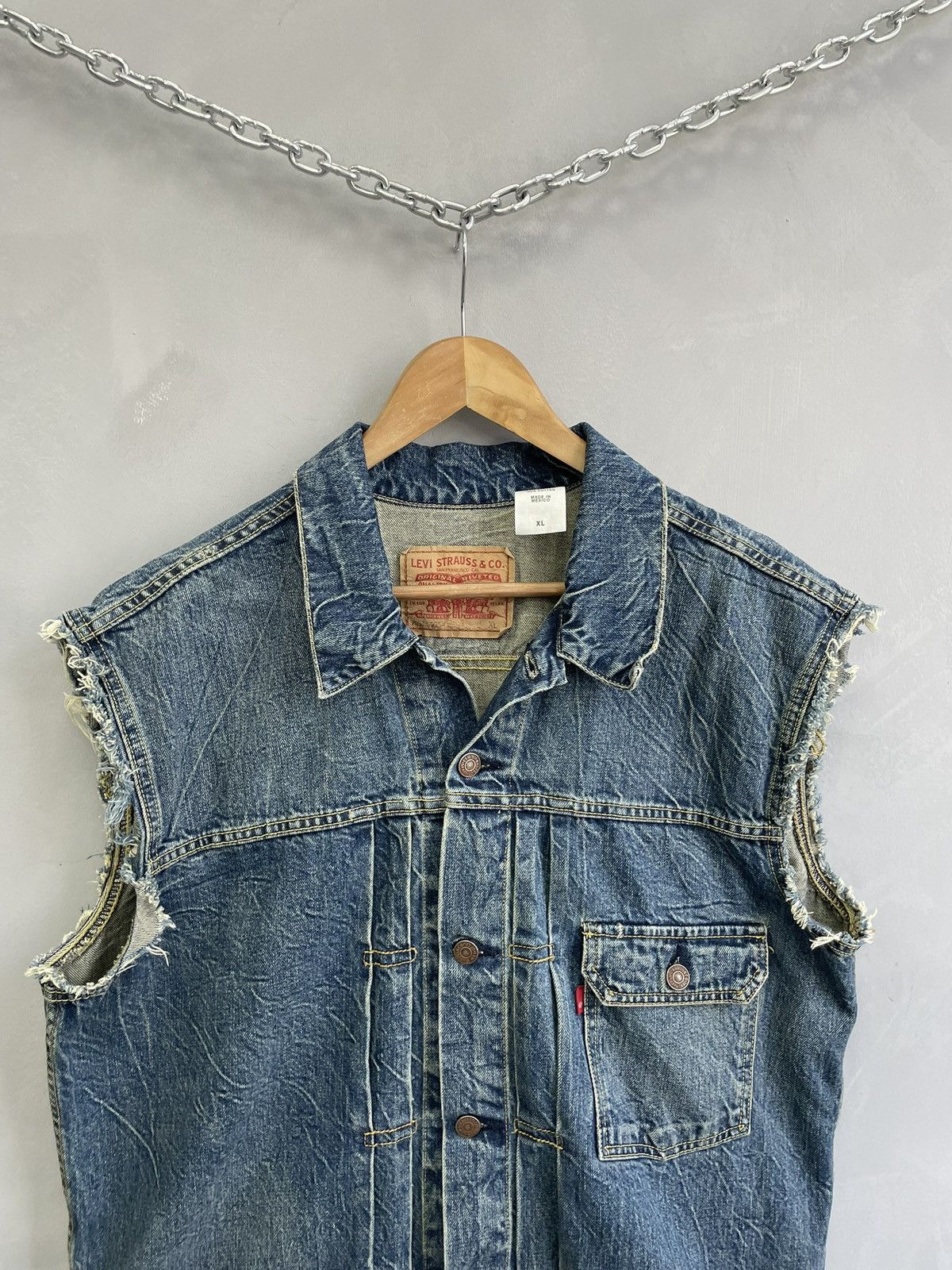 Levi's Rare Levis streetwear type 1 distressed jacket vest 90s Size US XL / EU 56 / 4 - 3 Thumbnail