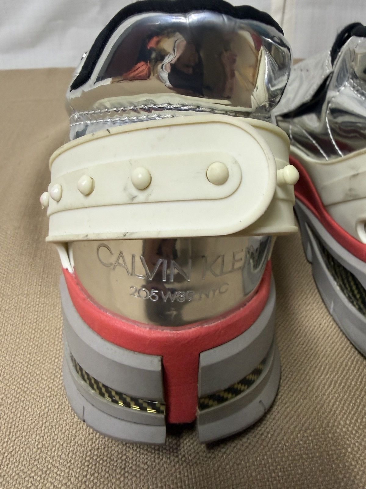 Calvin Klein 205W39NYC Calvin Klein 205W39NYC Cander Metallic Leather Sneakers Size US 10 / EU 43 - 7 Thumbnail