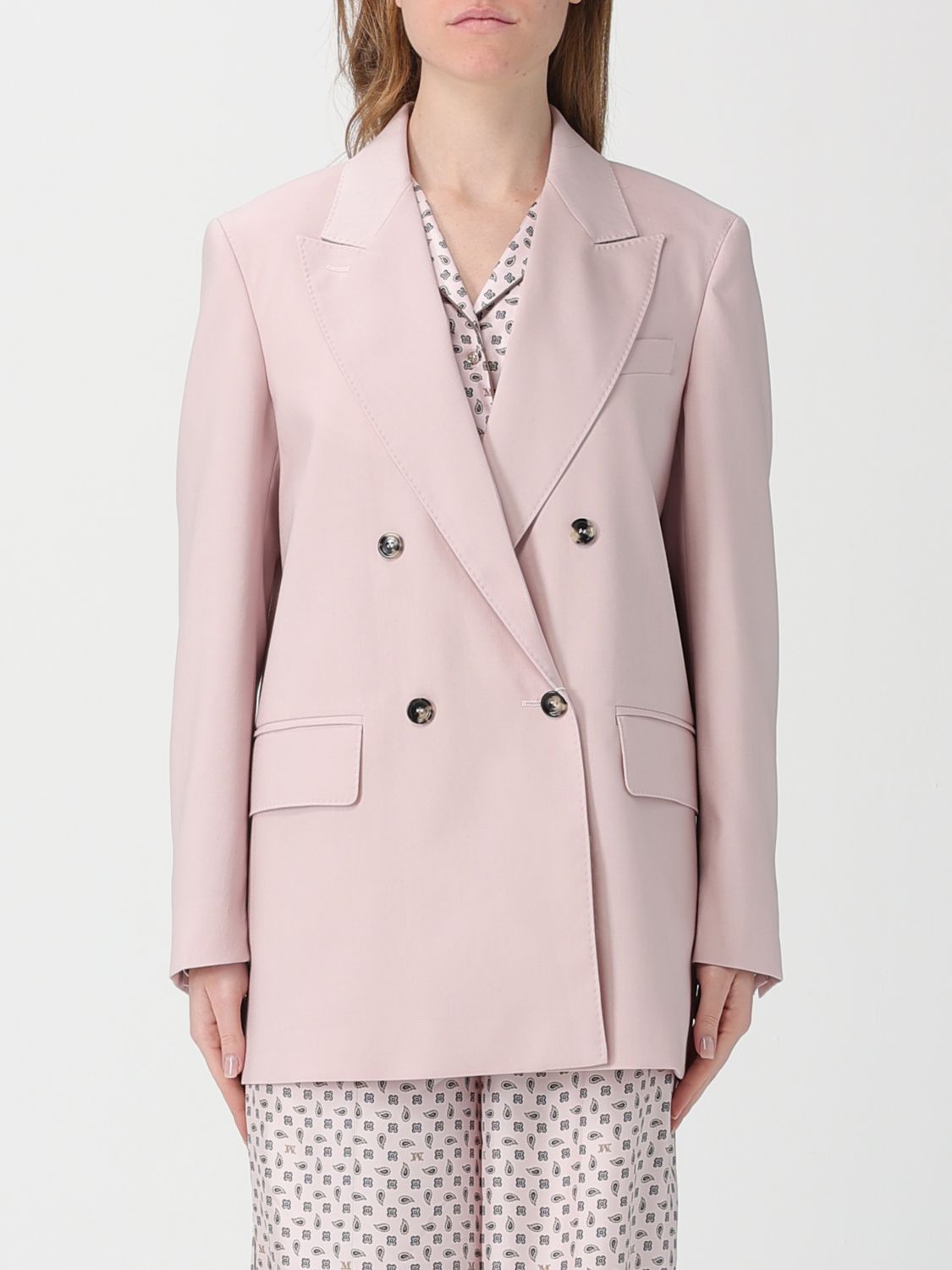 Max Mara Max Mara Jacket Woman Pink Size S / US 4 / IT 40 - 1 Thumbnail
