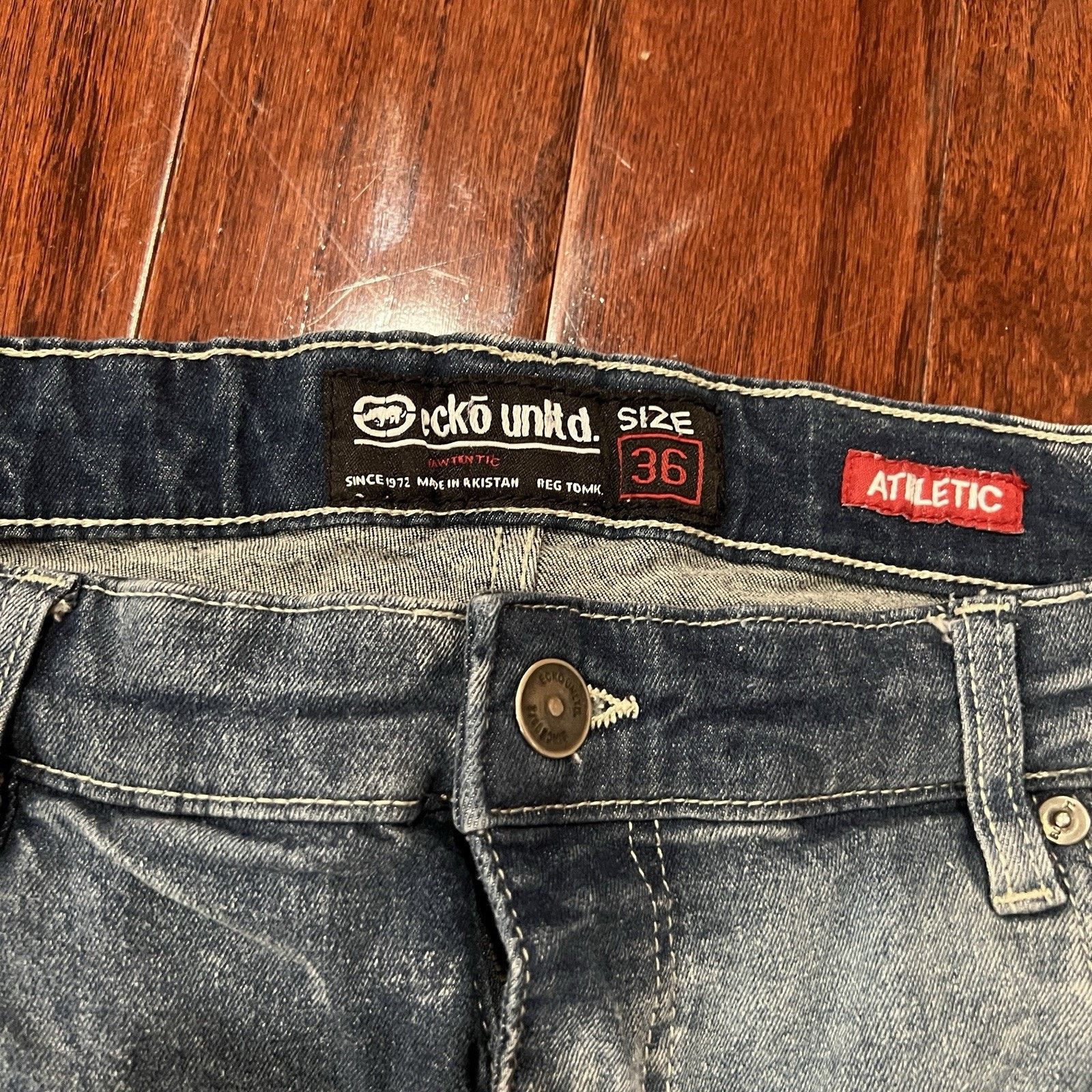 Ecko Unltd. VTG Ecko Unltd Jeans Mens 36x28 Blue Straight Baggy Denim Size US 36 / EU 52 - 6 Thumbnail