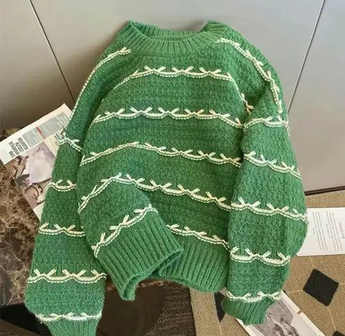 VIBE Green lantern sleeve twist knit sweater Size S / US 4 / IT 40 - 3 Thumbnail
