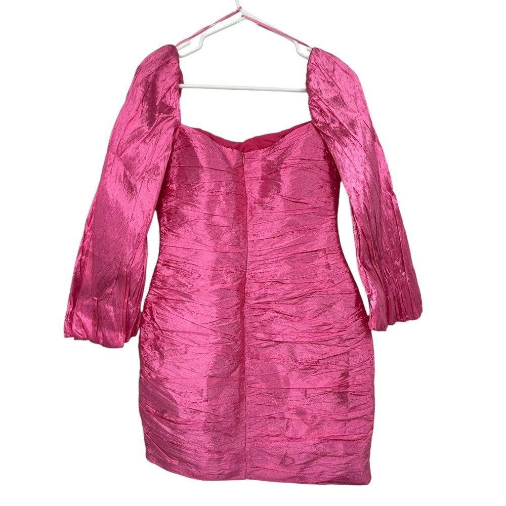 NOCTURNE NOCTURNE LIMITED EDITION BALLOON SLEEVE FUCHSIA DRAPED DRESS Size M / US 6-8 / IT 42-44 - 9 Thumbnail