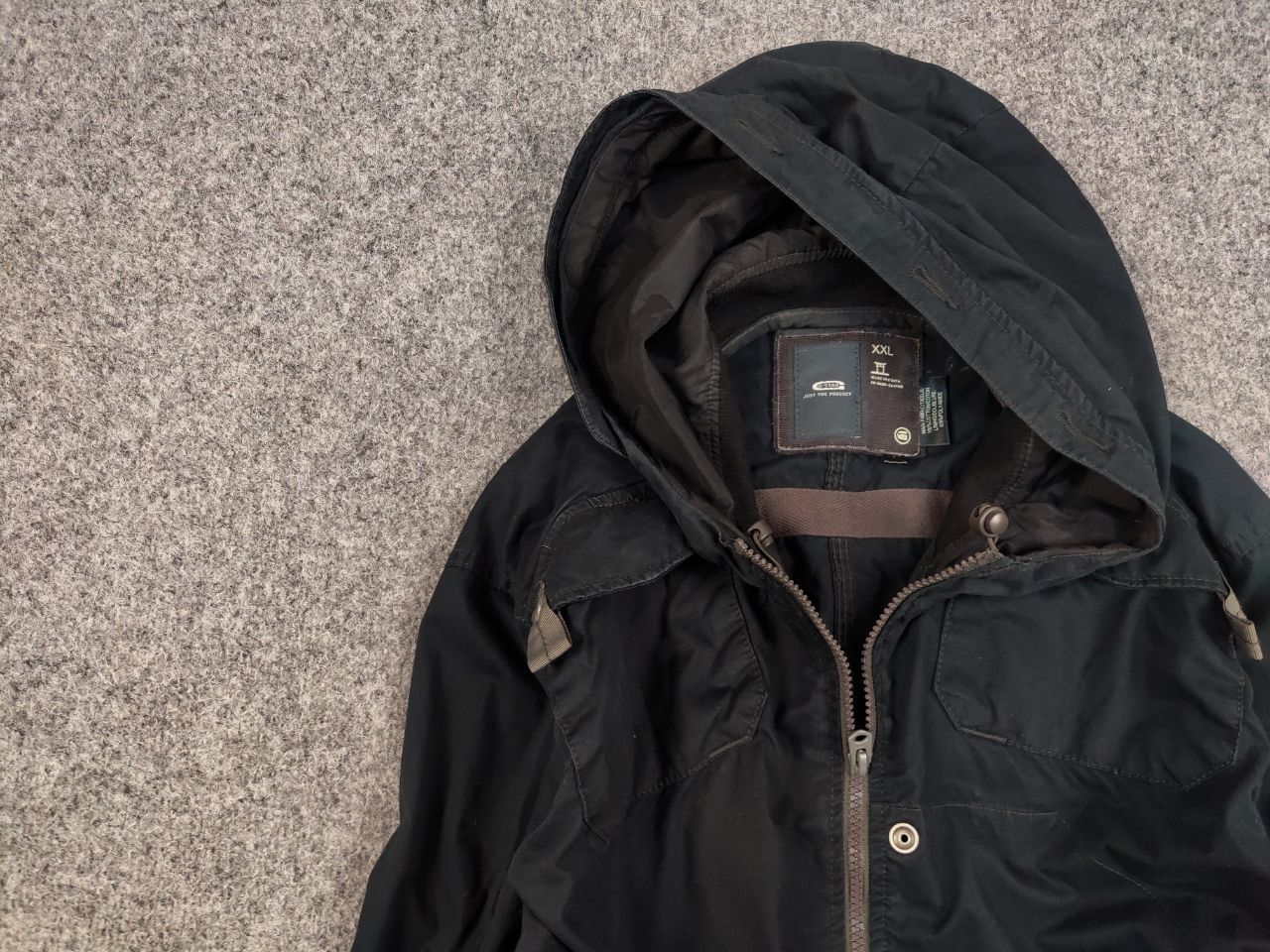 G-Star × Vintage Vintage 90's G Star Raw Military Zip Pocket Black Jacket Size US XL / EU 56 / 4 - 3 Thumbnail